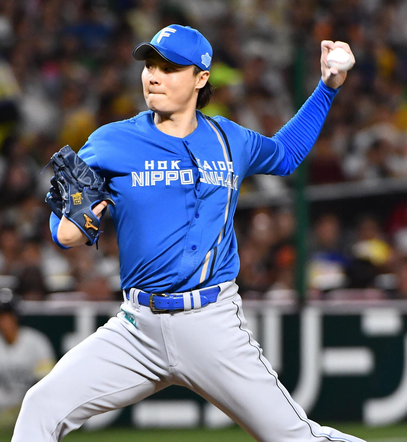 ソフトバンク対日本ハム　日本ハム先発の山崎福也（撮影・岩下翔太）
