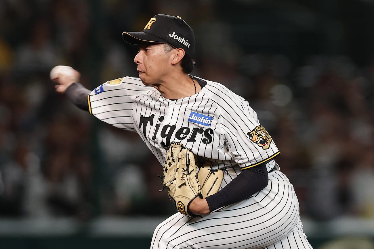阪神対DeNA　阪神4番手の神宮僚介（撮影・前田充）