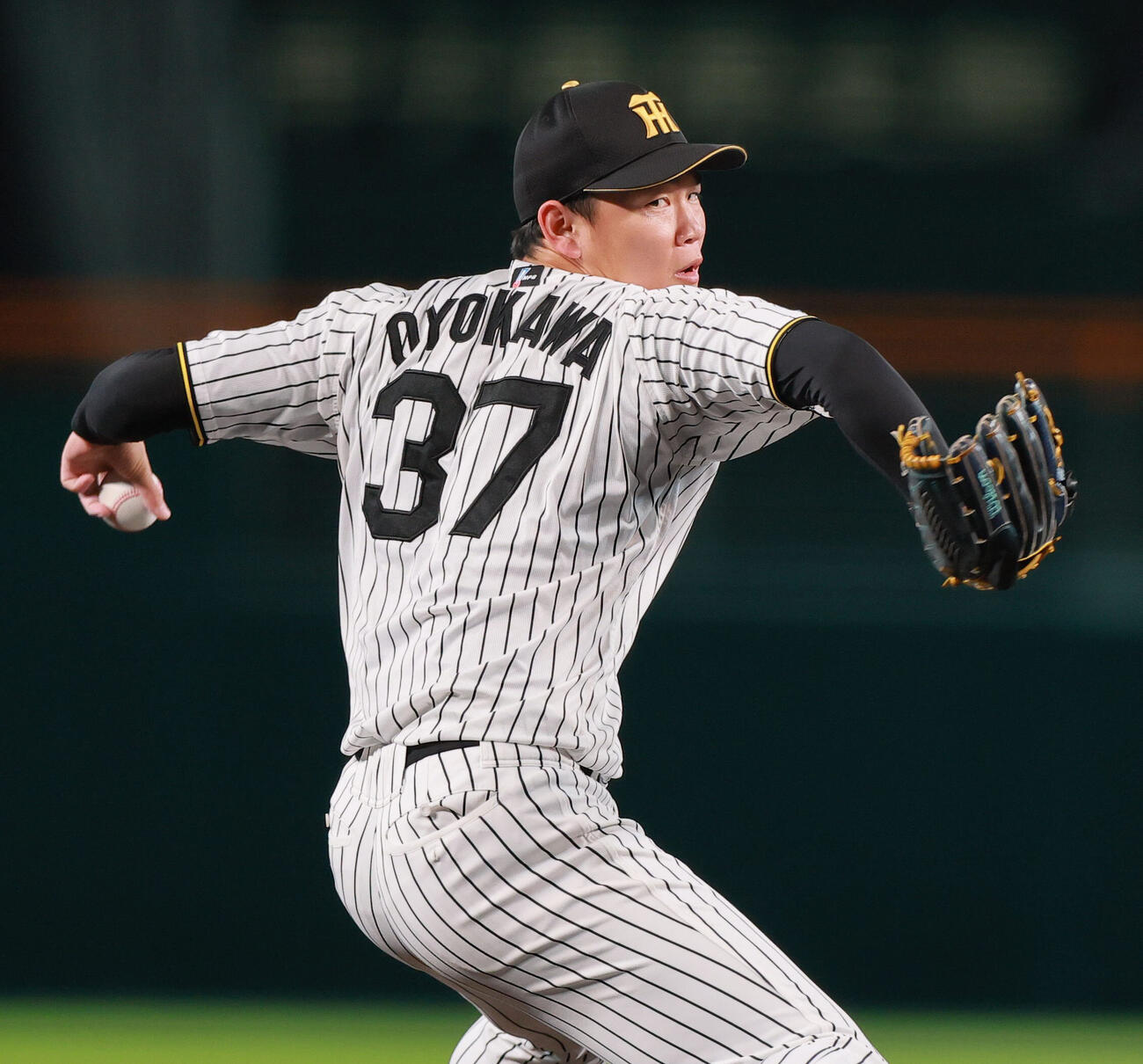 阪神対DeNA 7回表に登板する阪神及川雅貴（撮影・上山淳一）