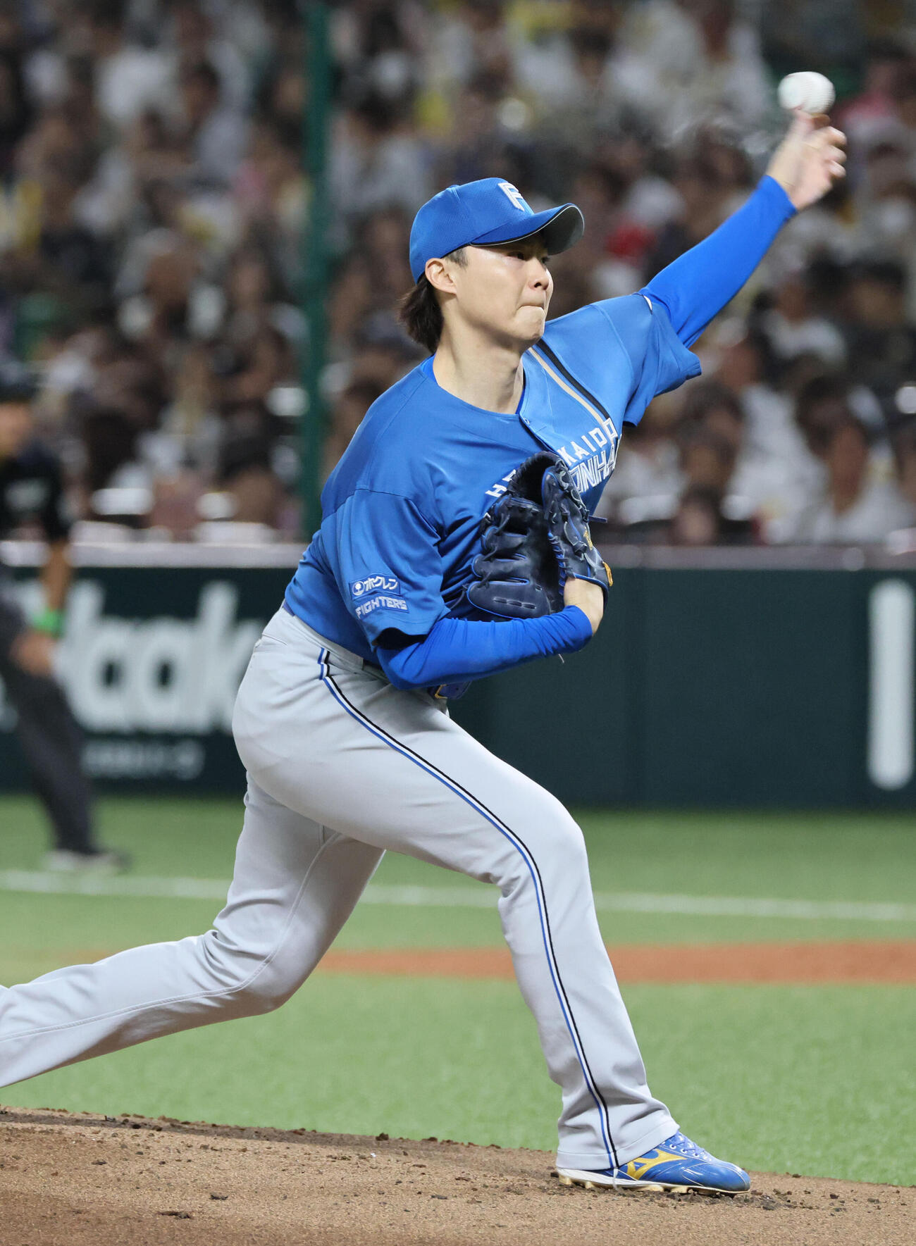 ソフトバンク対日本ハム　日本ハム先発の山崎福也（撮影・加藤孝規）