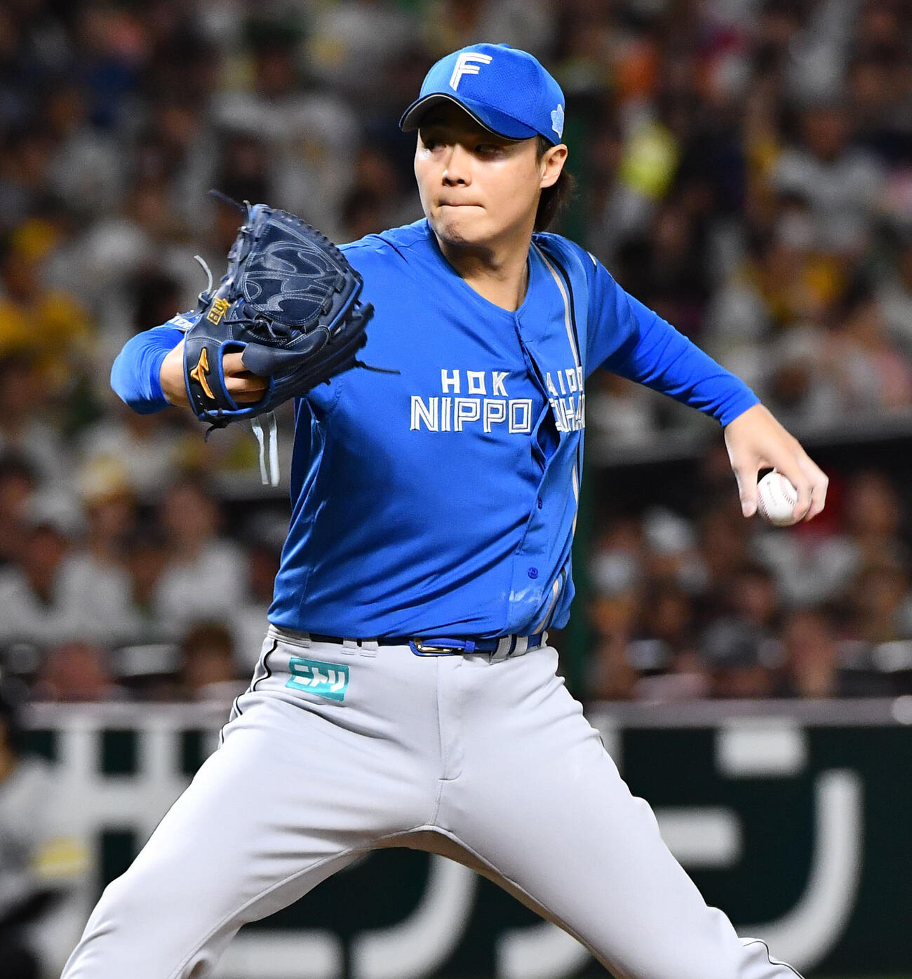 ソフトバンク対日本ハム　日本ハム先発の山崎福也（撮影・岩下翔太）