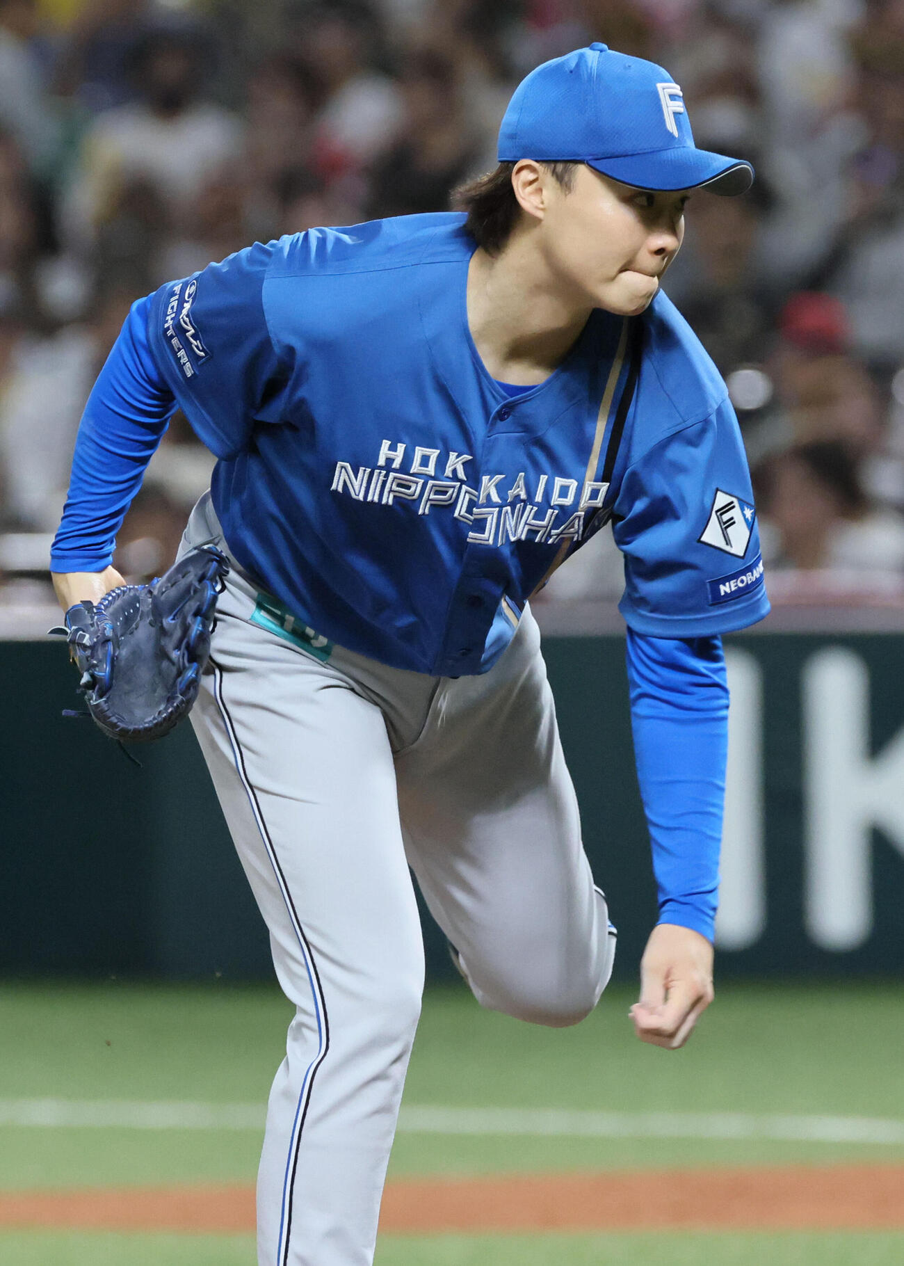 ソフトバンク対日本ハム　日本ハム先発の山崎福也（撮影・加藤孝規）