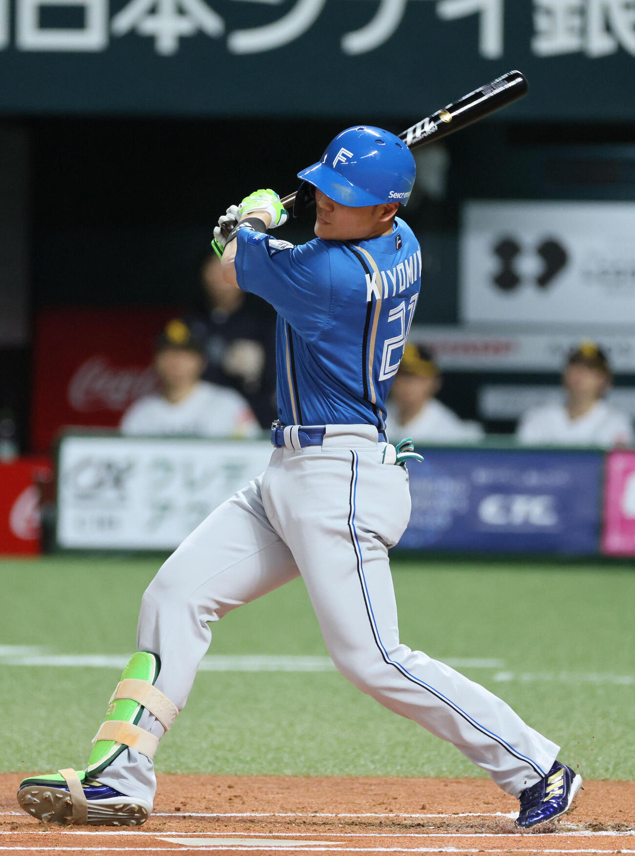ソフトバンク対日本ハム　1回表日本ハム無死一、二塁、清宮幸太郎は先制左前適時打を放つ（撮影・加藤孝規）
