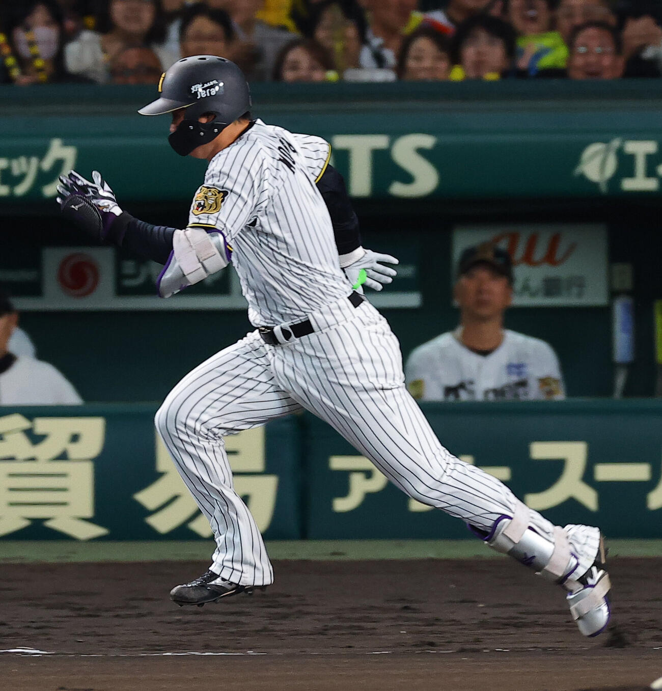 阪神対DeNA 6回裏阪神2死、二ゴロに倒れた森下翔太は一塁へダッシュする（撮影・上田博志）