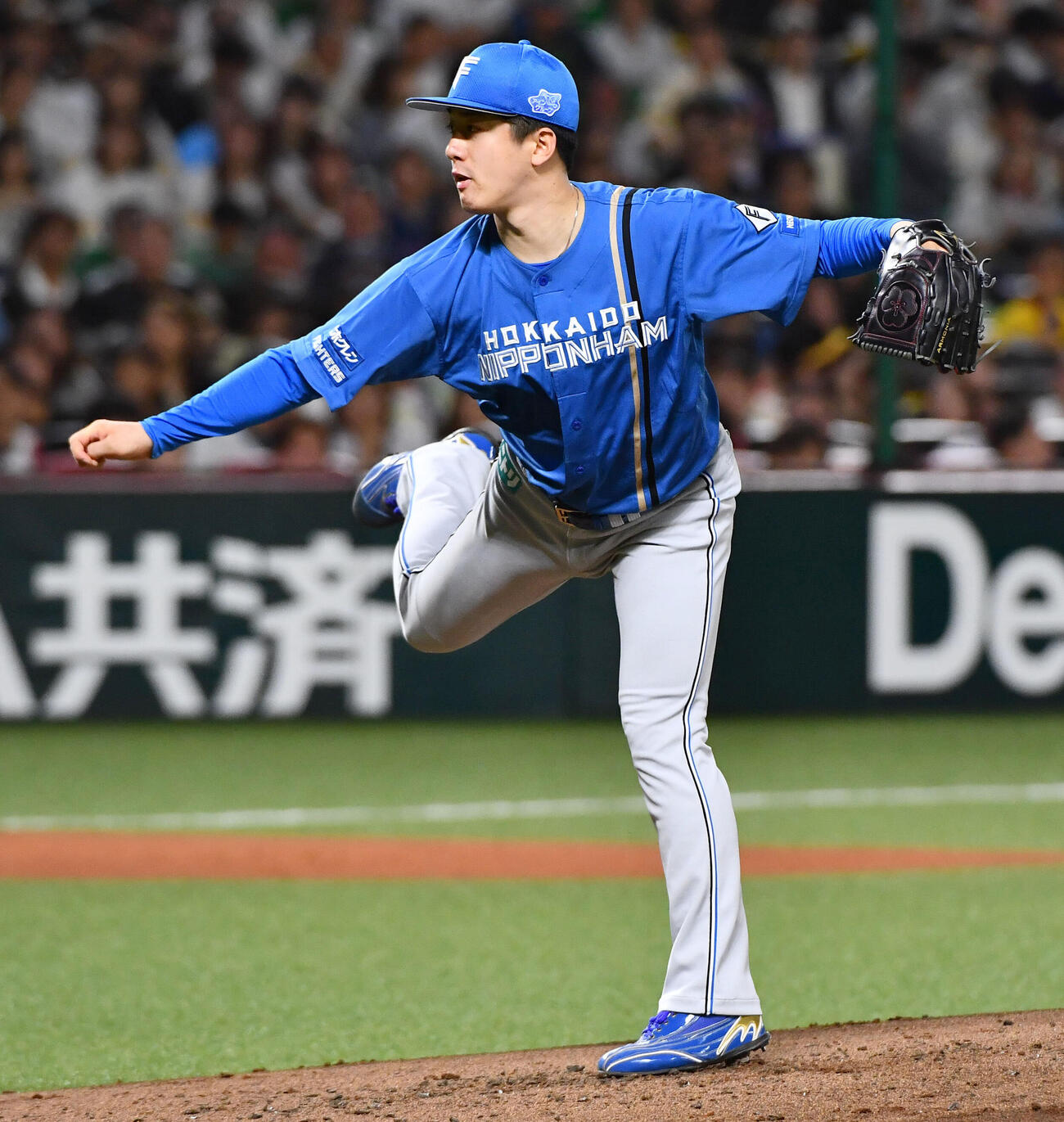 ソフトバンク対日本ハム　日本ハム先発の北山亘基（撮影・岩下翔太）