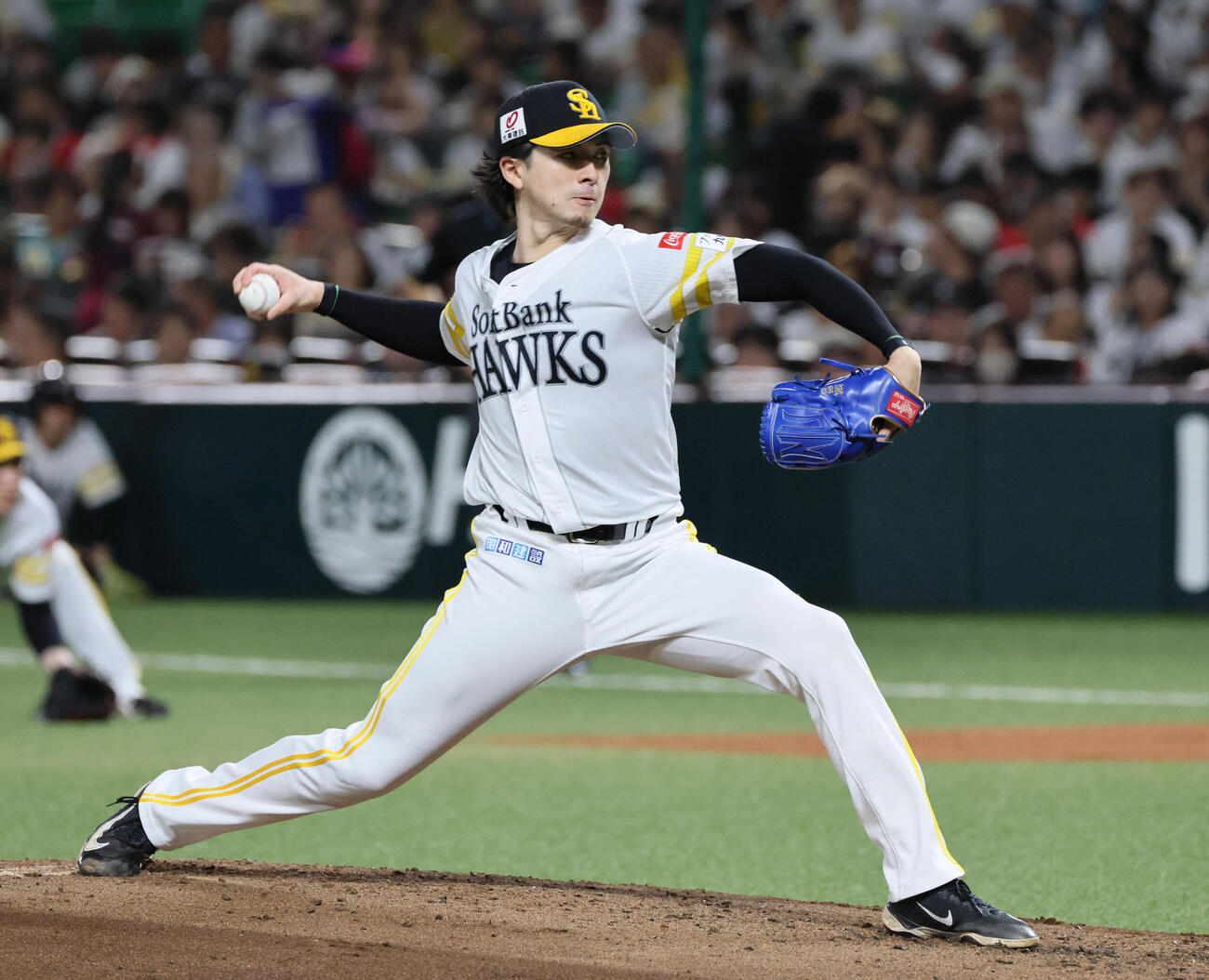 ソフトバンク対日本ハム　ソフトバンク先発の上沢直之（撮影・加藤孝規）