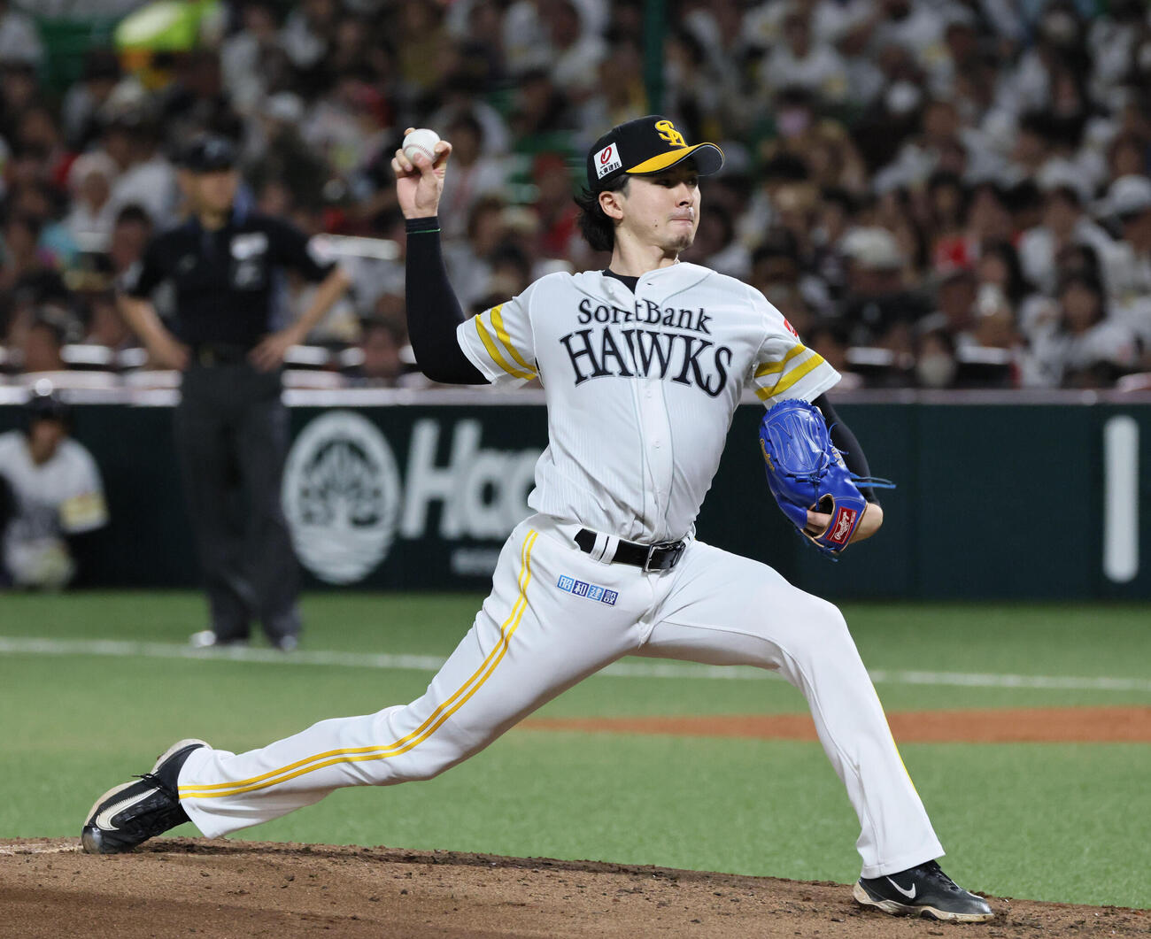 ソフトバンク対日本ハム　ソフトバンク先発の上沢直之（撮影・加藤孝規）
