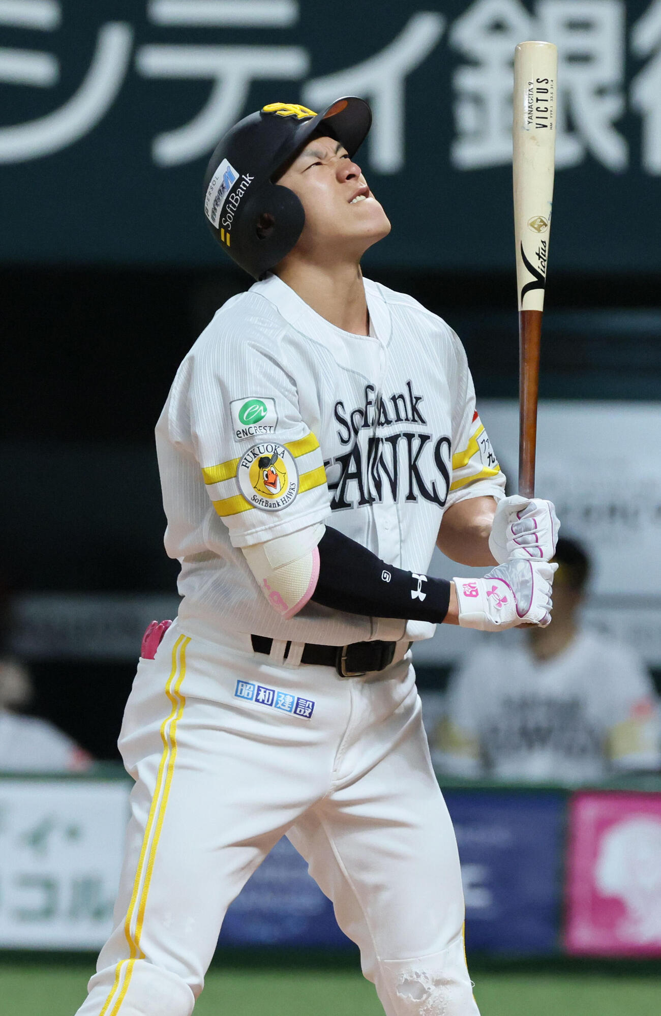 ソフトバンク対日本ハム　1回裏ソフトバンク2死一、二塁、柳田悠岐は見逃し三振（撮影・加藤孝規）