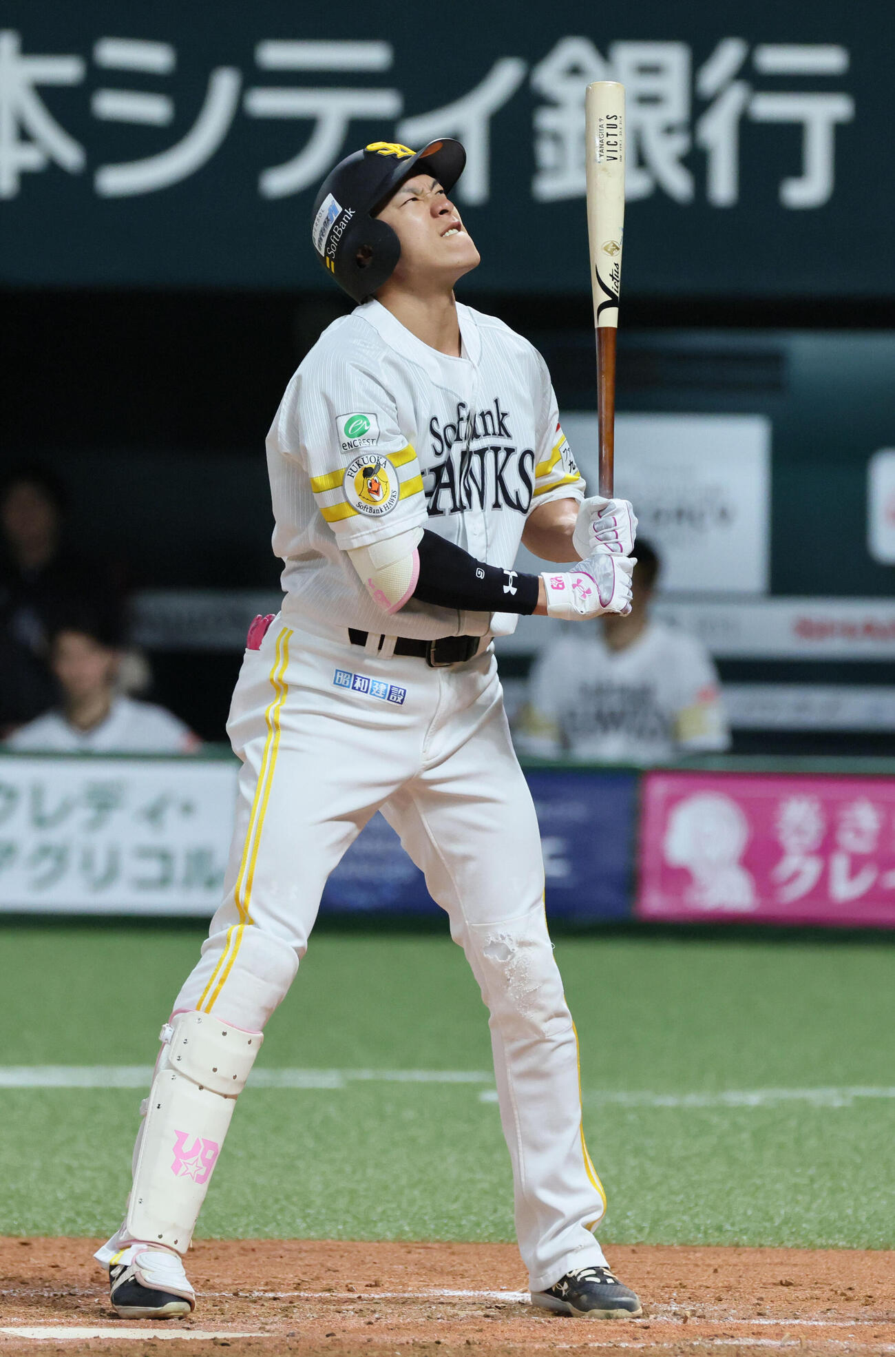 ソフトバンク対日本ハム　1回裏ソフトバンク2死一、二塁、柳田悠岐は見逃し三振（撮影・加藤孝規）