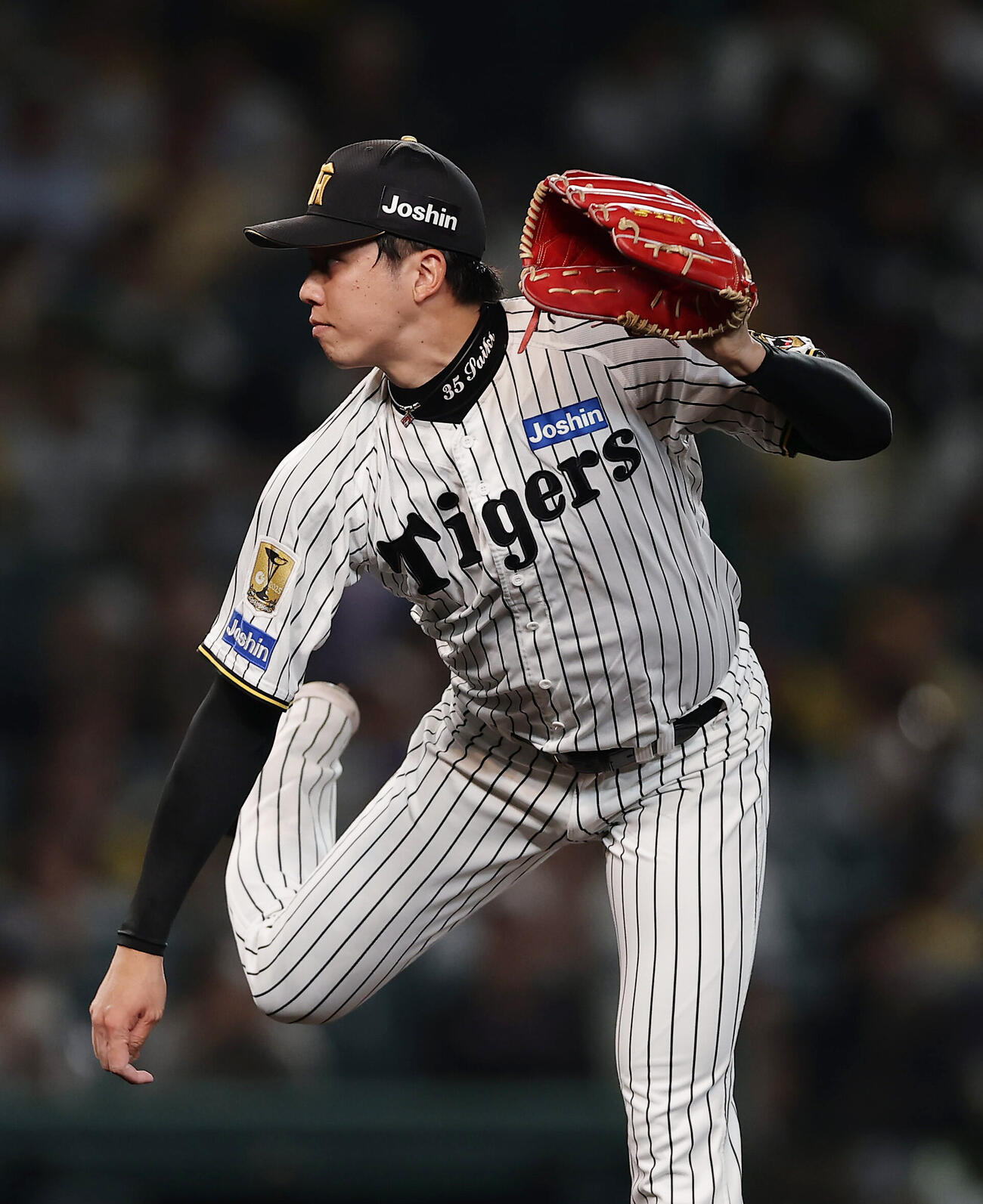 阪神対DeNA　力投する阪神先発の才木浩人（撮影・前田充）
