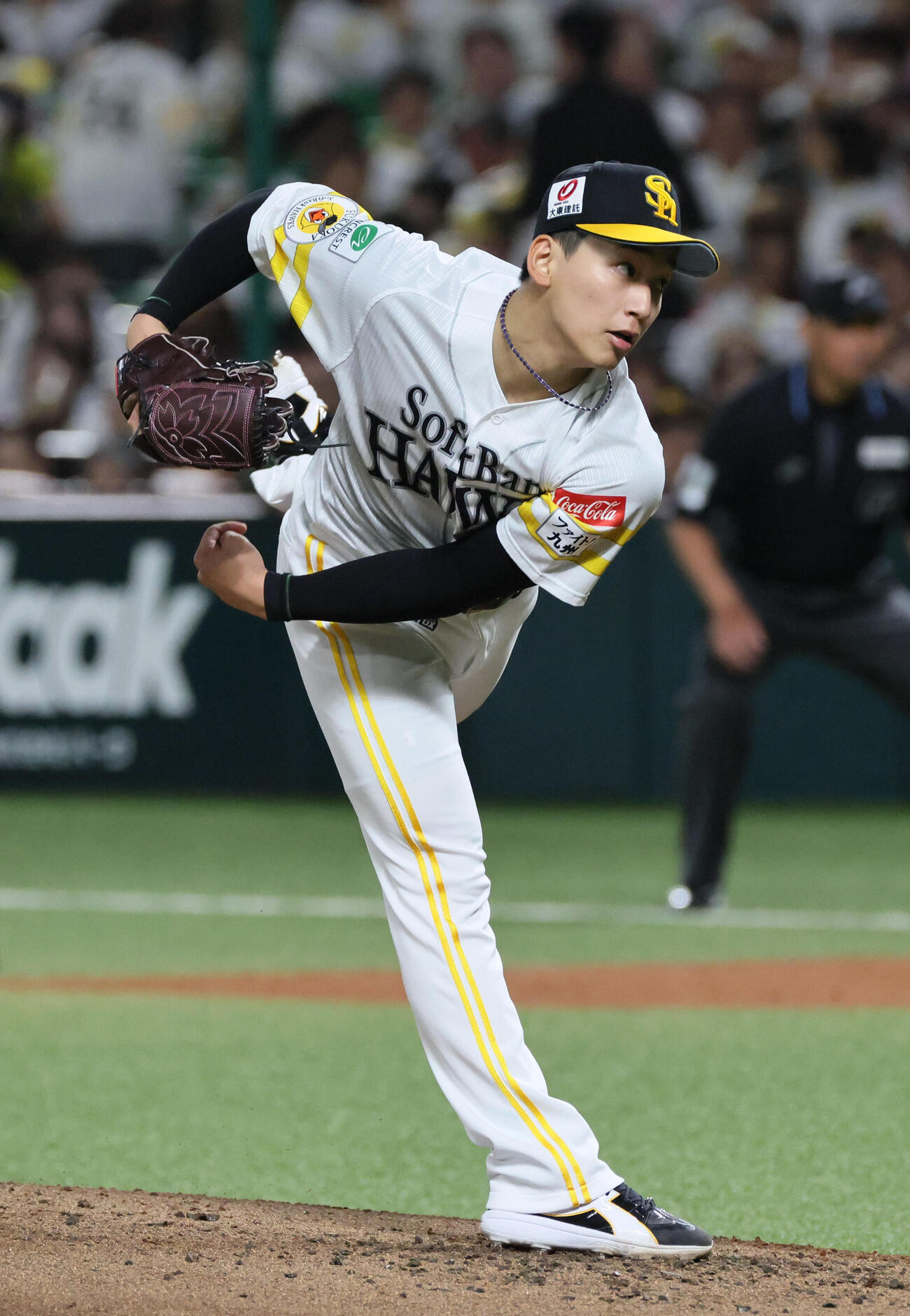 ソフトバンク対日本ハム　ソフトバンク先発の前田悠伍（撮影・加藤孝規）