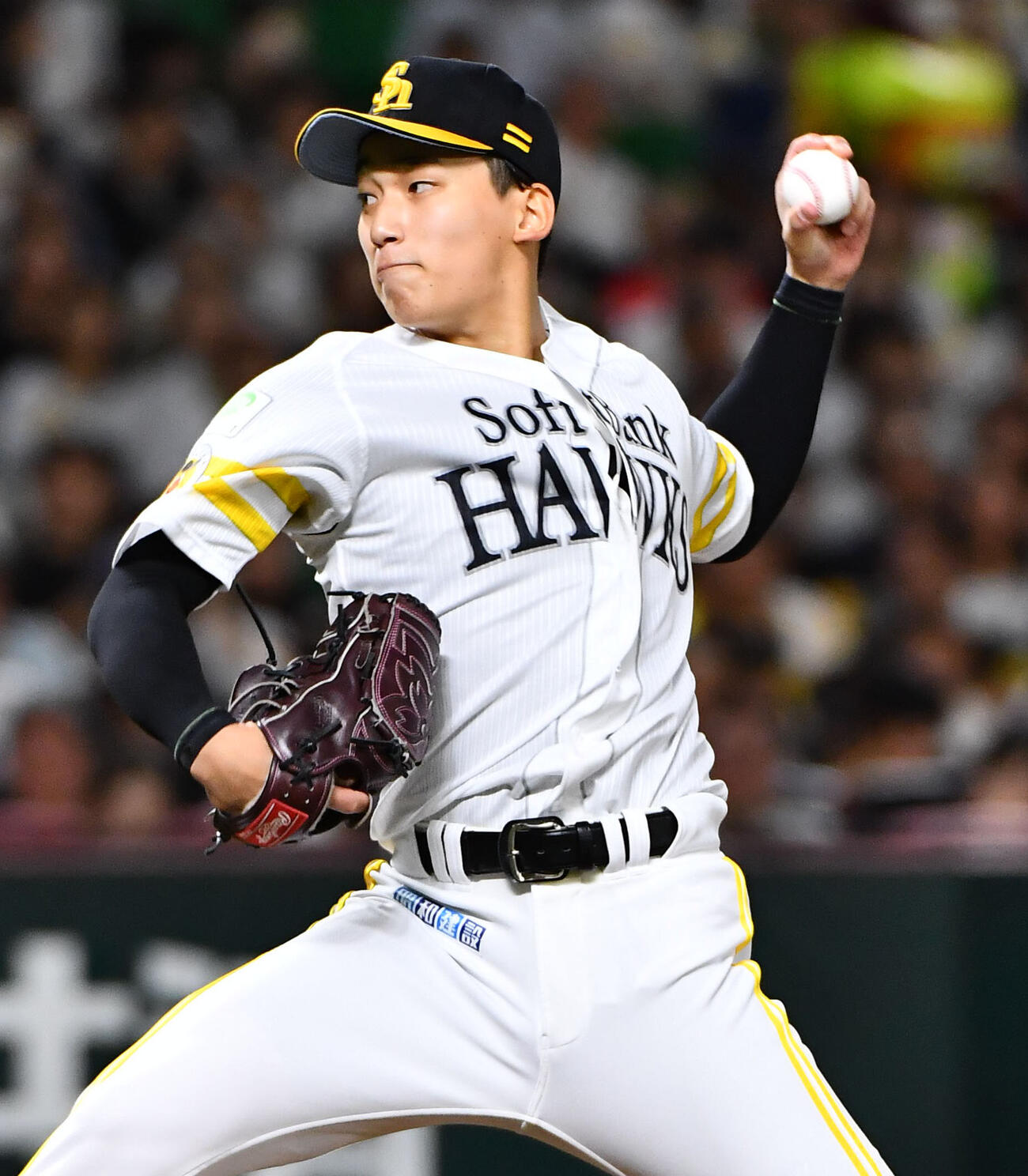 ソフトバンク対日本ハム　ソフトバンク先発の前田悠伍（撮影・岩下翔太）
