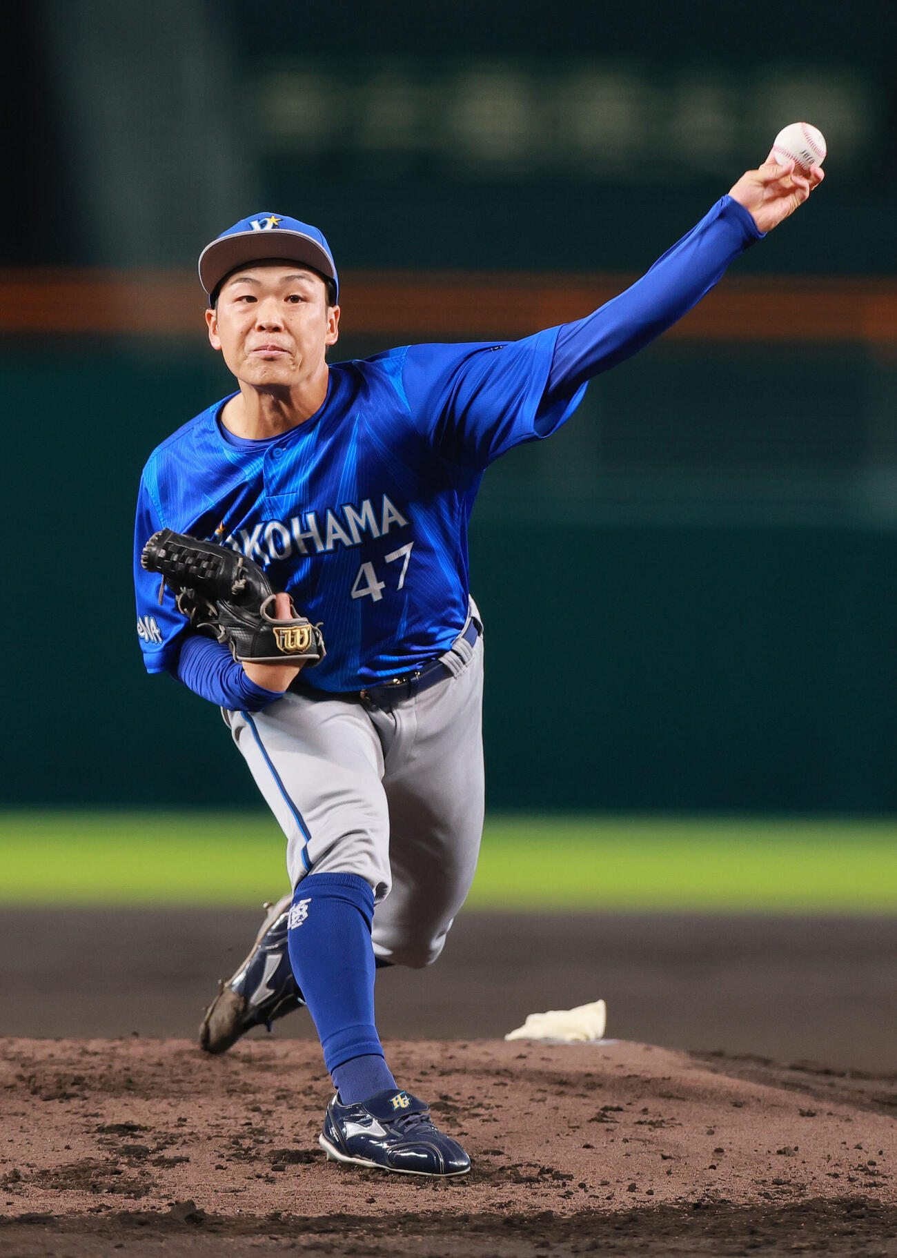 阪神対DeNA DeNA先発の片山皓心（撮影・上山淳一）