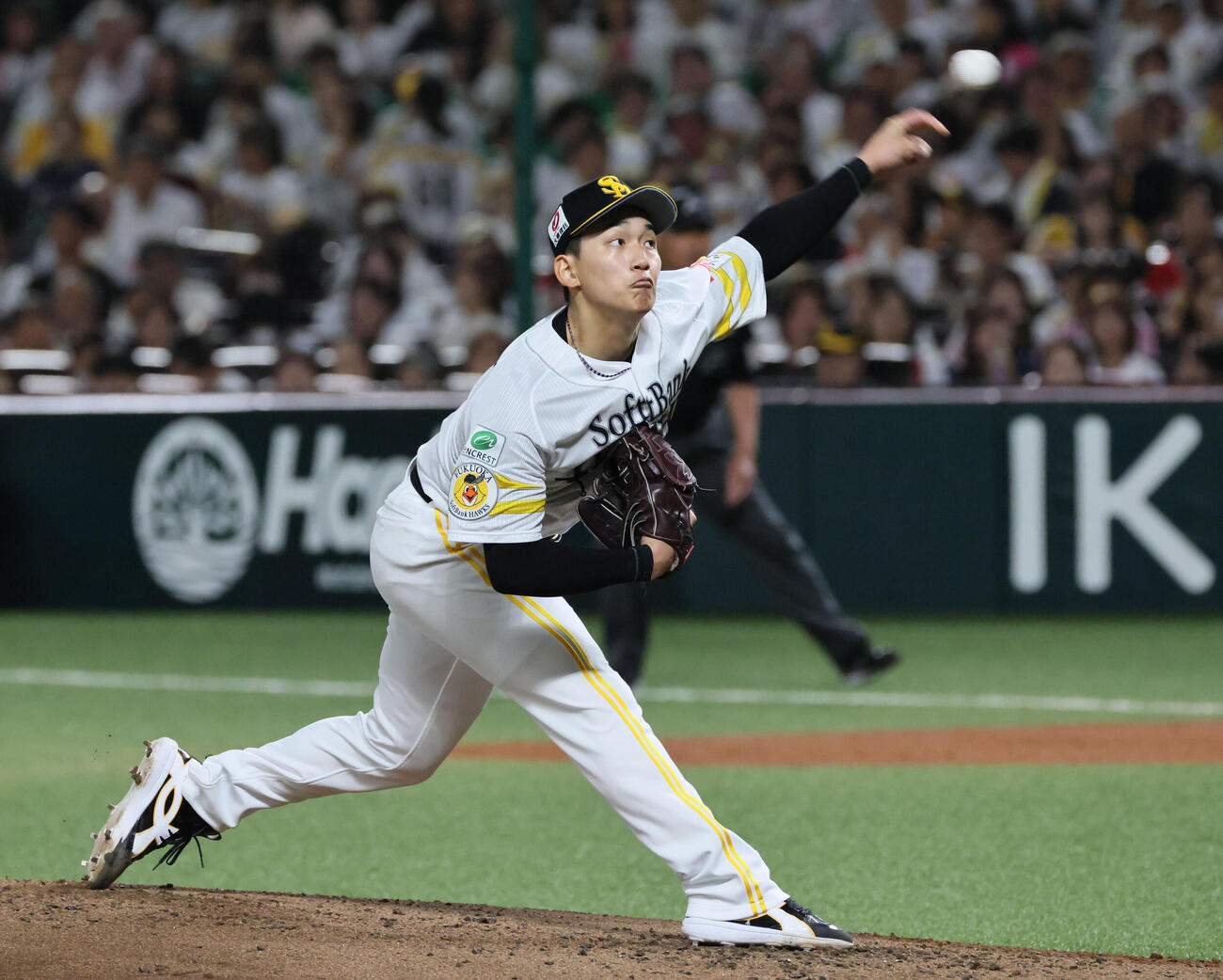 ソフトバンク対日本ハム　ソフトバンク先発の前田悠伍（撮影・加藤孝規）