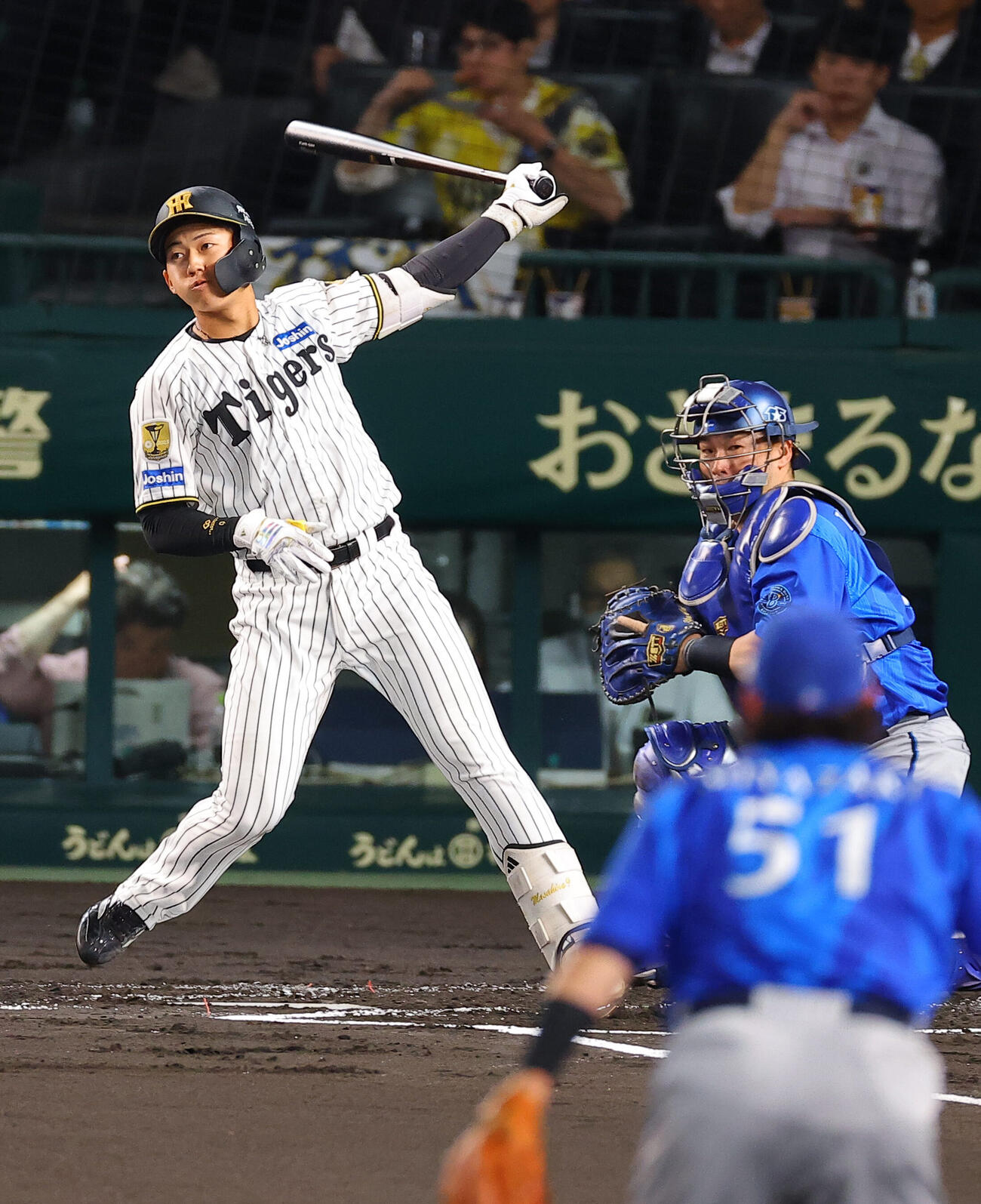 阪神対DeNA 1回裏阪神無死、立石正広は三振に倒れる（撮影・上田博志）