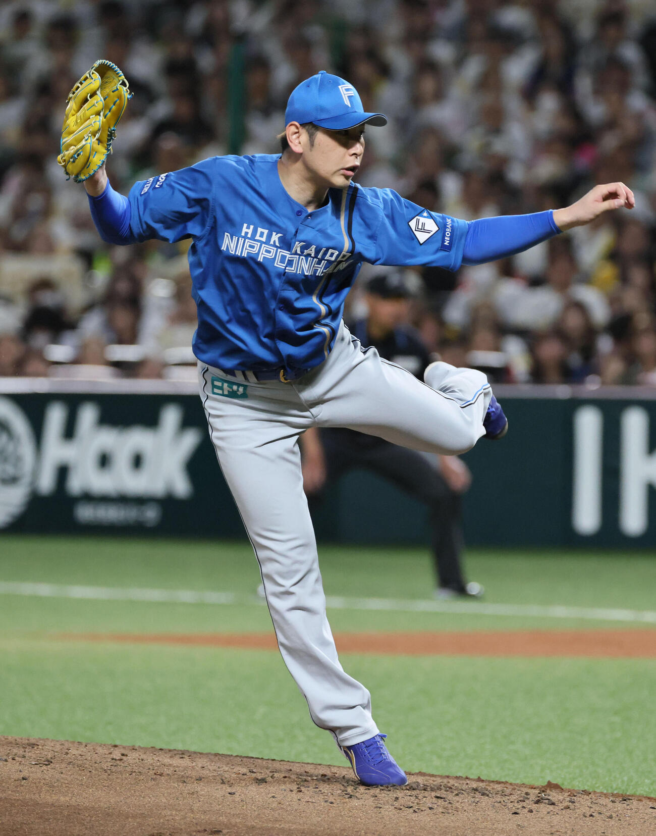 ソフトバンク対日本ハム　日本ハム先発の加藤貴之.................（撮影・加藤孝規）