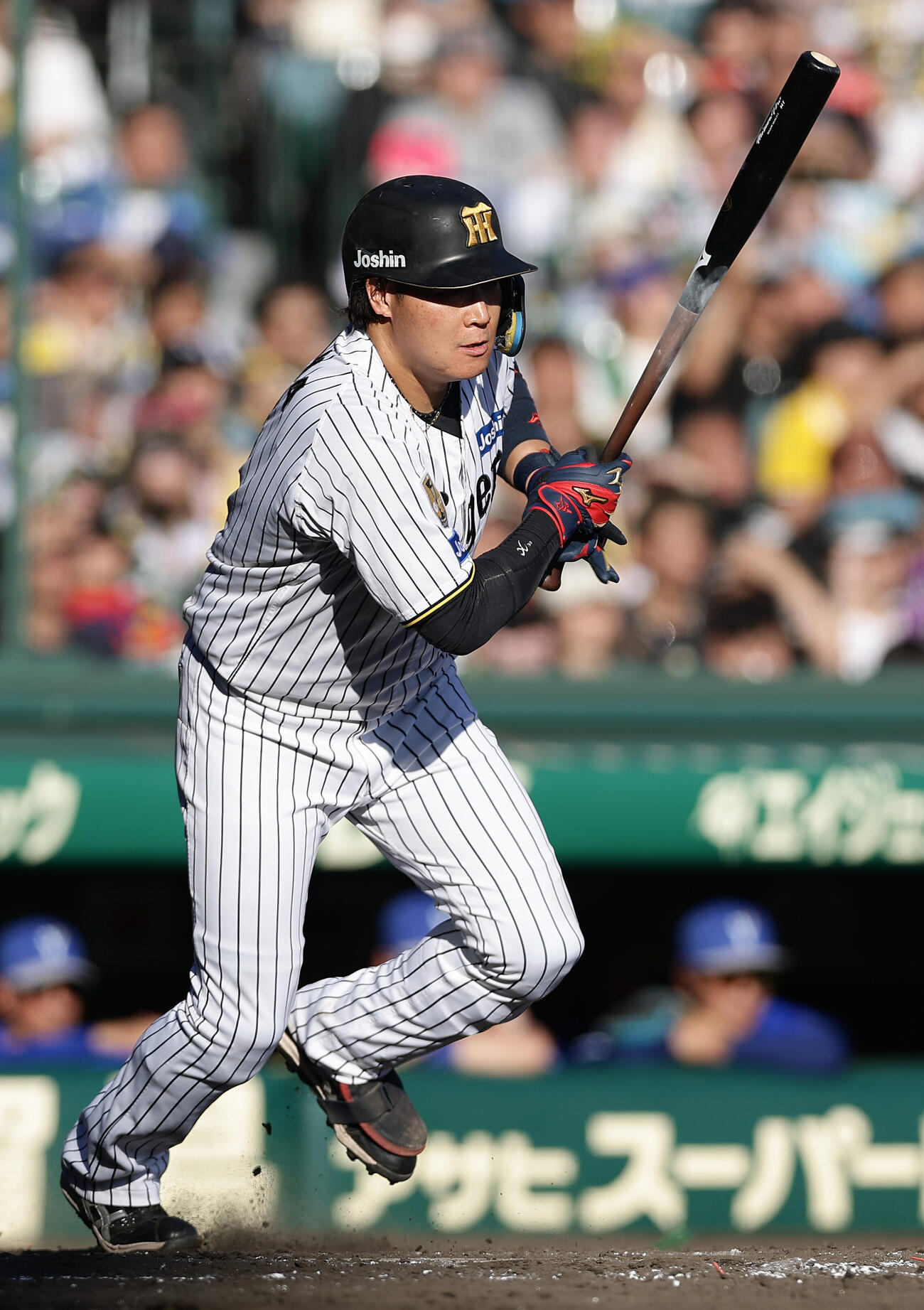 阪神対DeNA 5回裏阪神1死一塁、右前打を放つ大山悠輔（撮影・前田充）