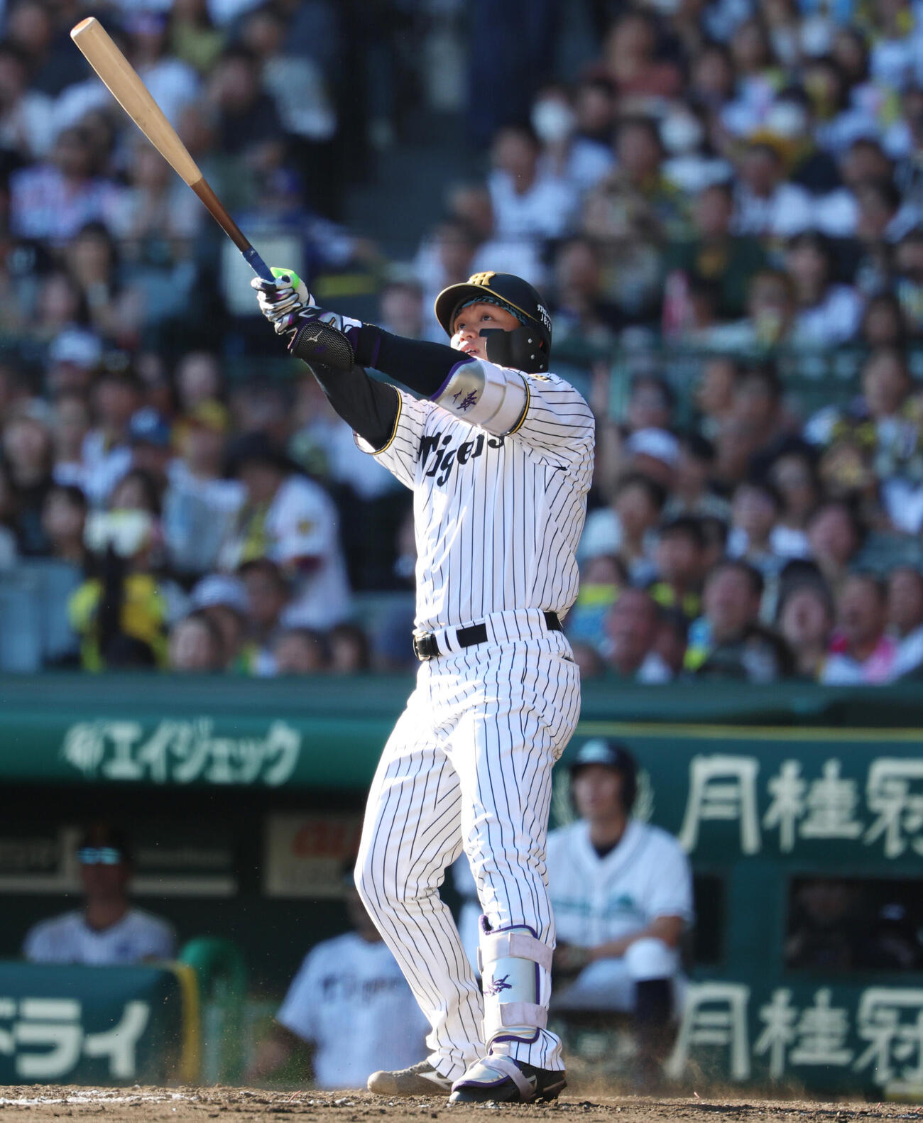 阪神対DeNA 5回裏阪神1死、本塁打を放つ森下翔太（撮影・増田悦実）