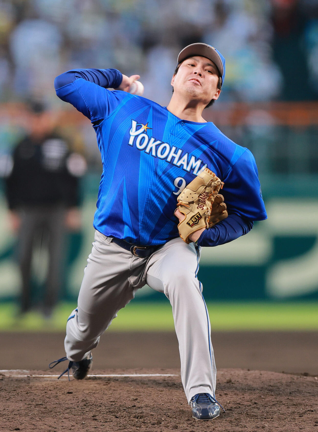 阪神対DeNA 8回裏に登板するDeNA馬場皐輔（撮影・上山淳一）