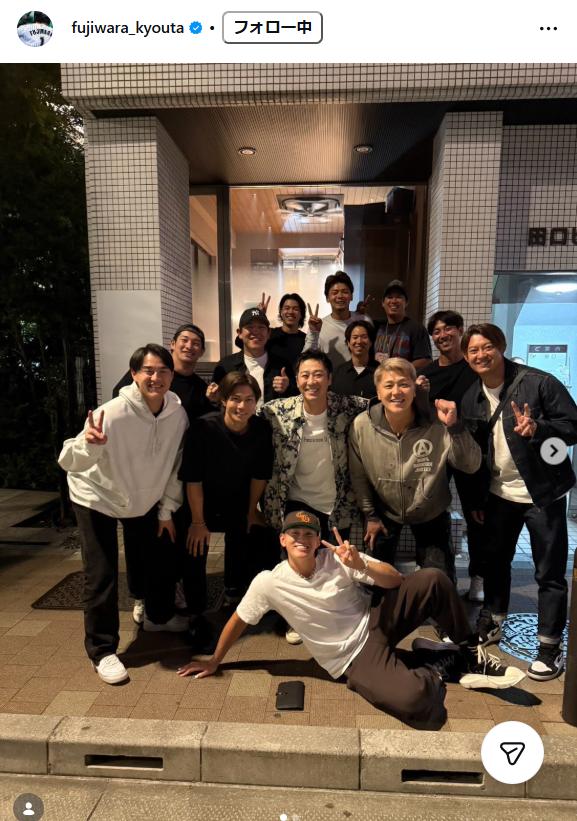  藤原恭大のインスタグラムから