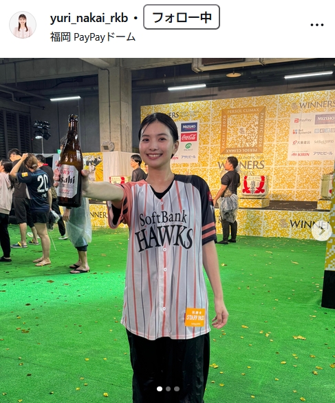 中井優里アナのインスタグラムから