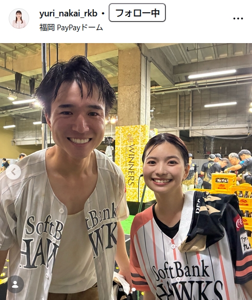 中井優里アナのインスタグラムから