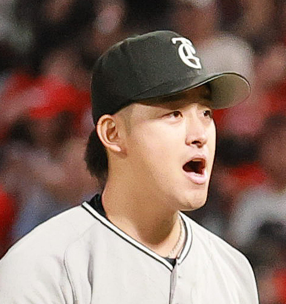 広島対巨人　9回裏広島2死二、三塁、堀田賢慎は代打野間峻祥を三飛に仕留める（撮影・上山淳一）　＃2026年9月22日、マツダスタジアム、セ・リーグ21回戦