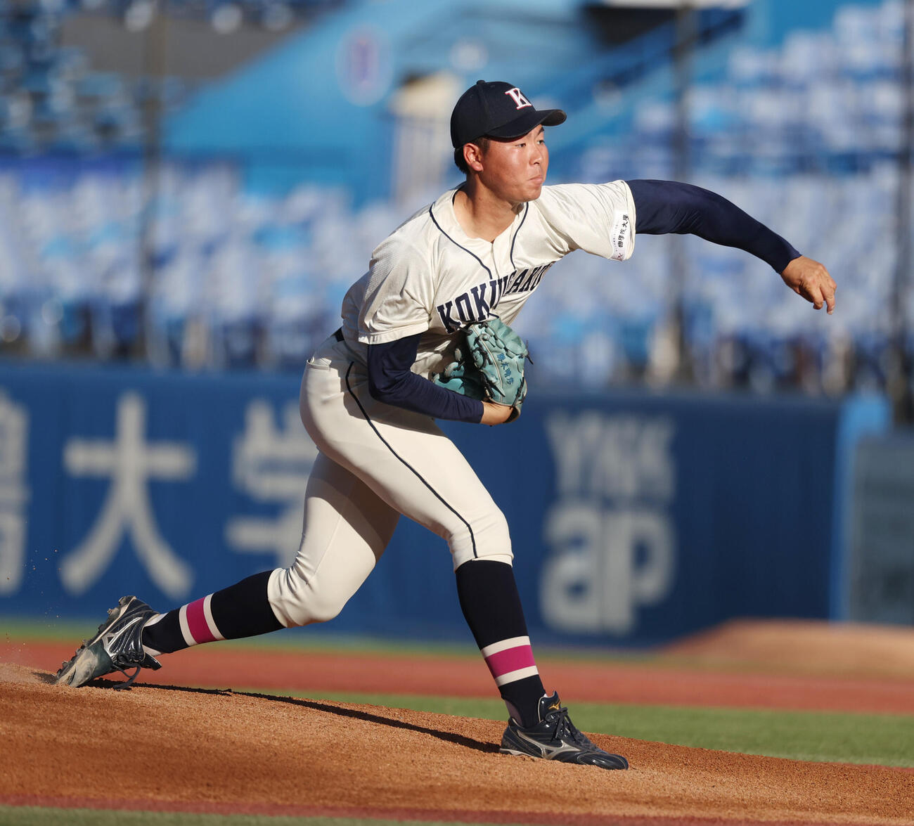 青学大対国学院大　先発した国学院大・勝本晴彦（撮影・柴田隆二）