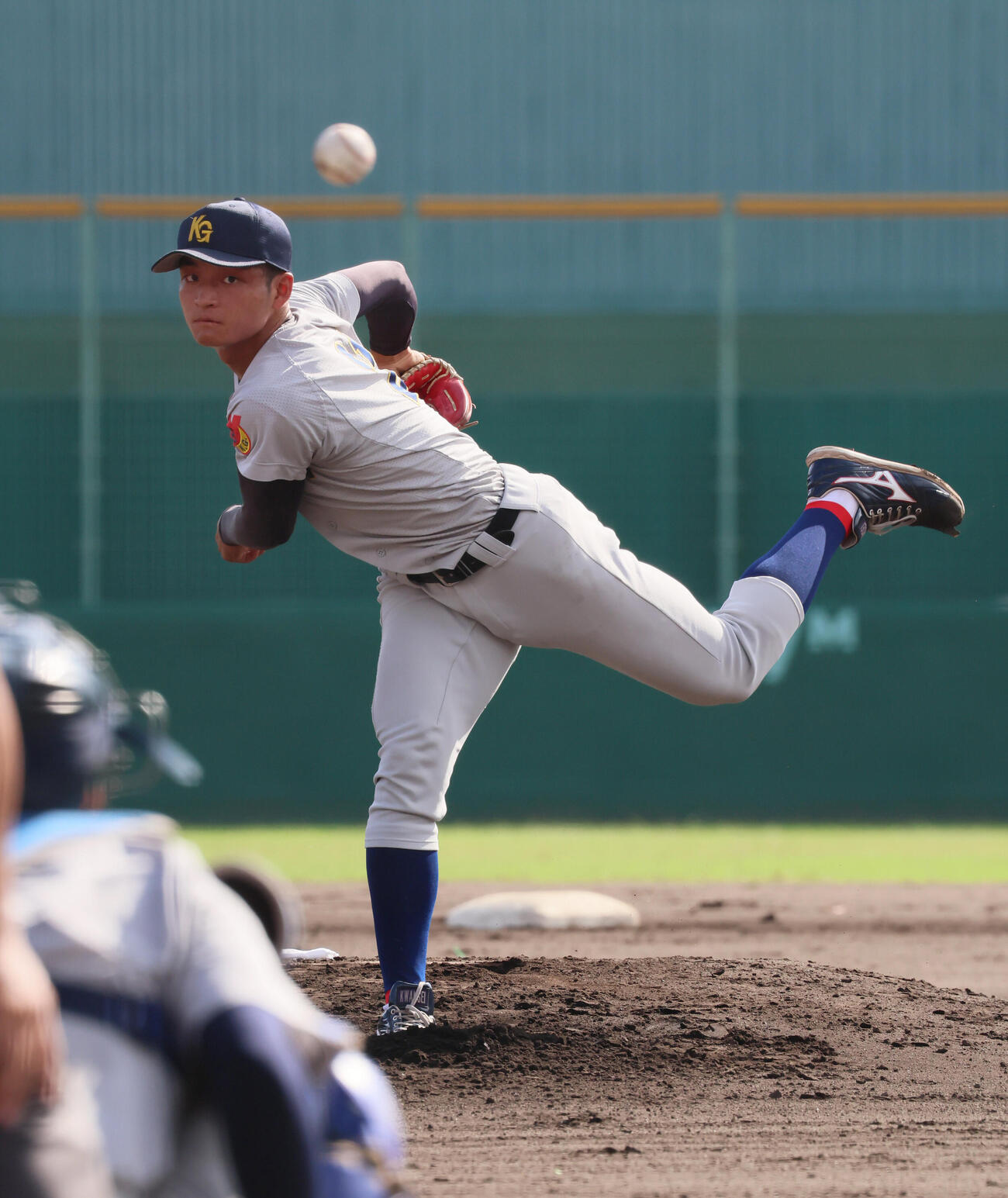 近大対関学大　関学大先発の飯田泰成（撮影・宮崎幸一）