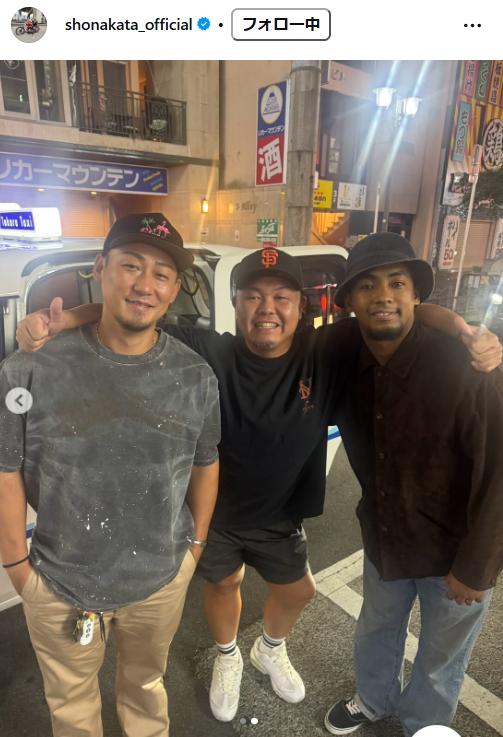 中田翔氏のインスタグラムから
