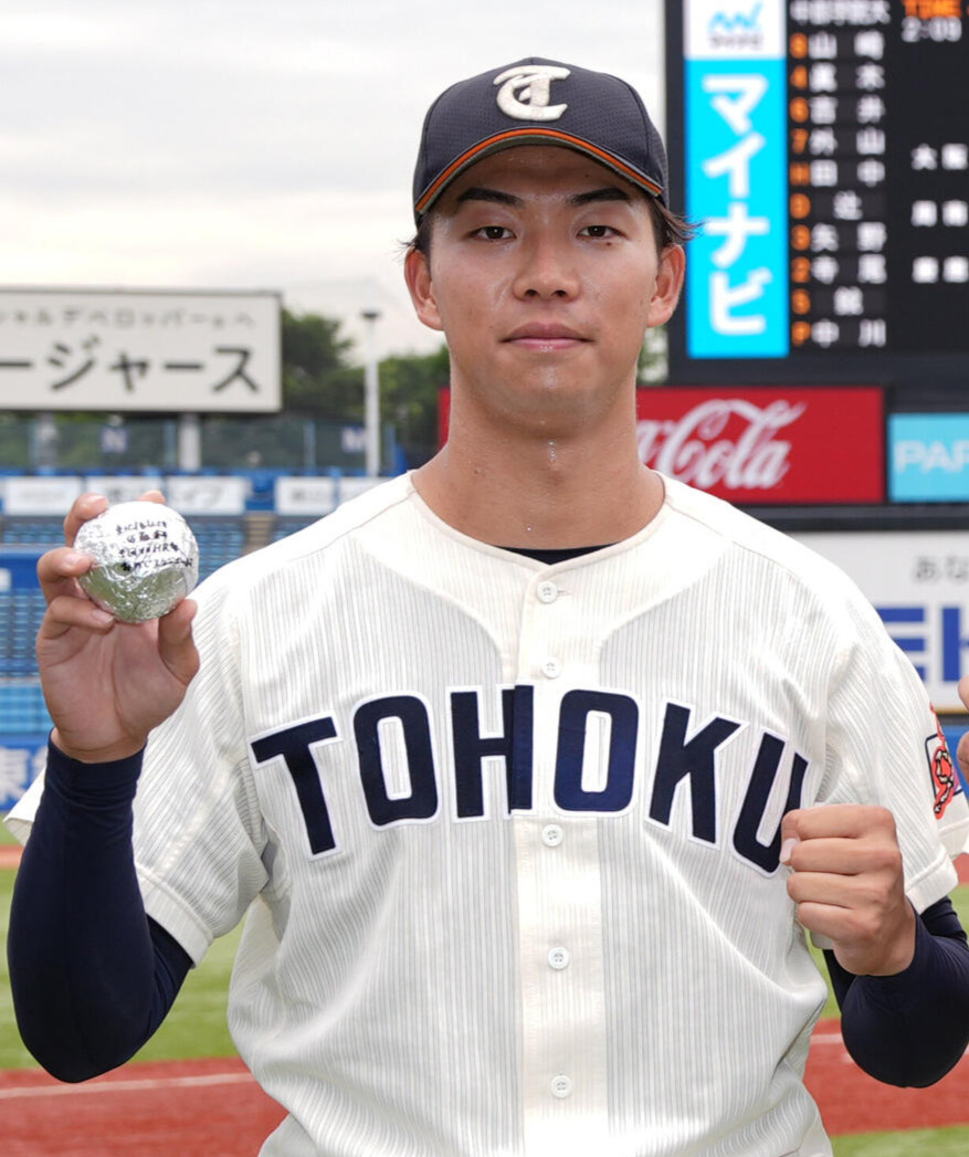 東北福祉大の佐藤悠太（26年6月9日撮影）