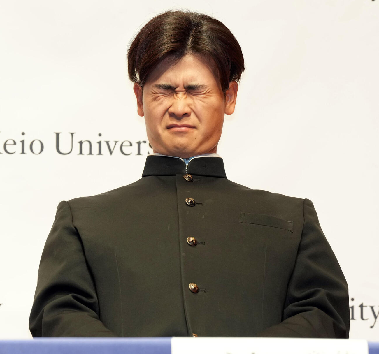 緊張した面持ちを見せる慶大・渡辺和大（撮影・たえ見朱実）