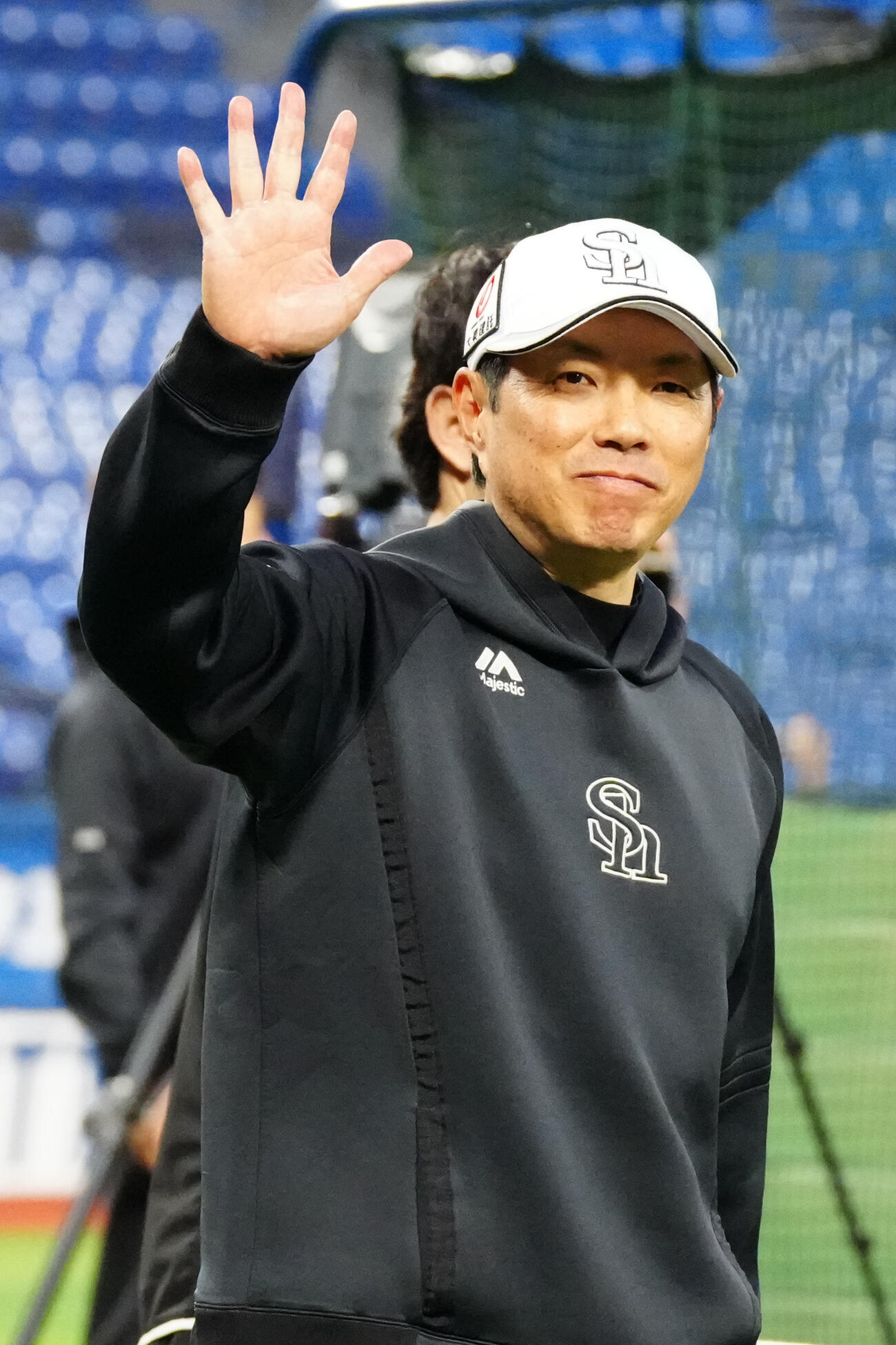 日本シリーズ前日練習に臨むソフトバンク小久保裕紀監督（撮影・江口和貴）