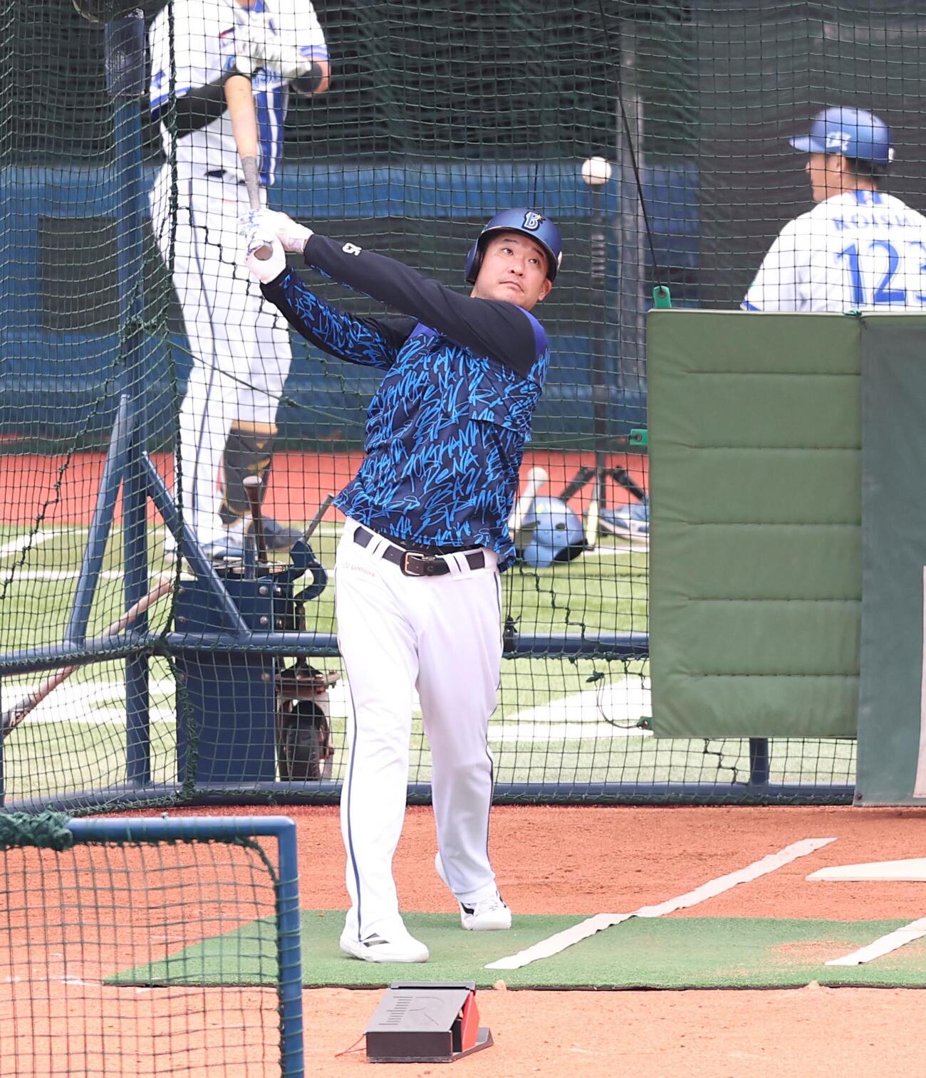 フリー打撃するDeNA筒香嘉智（撮影・黒川智章）