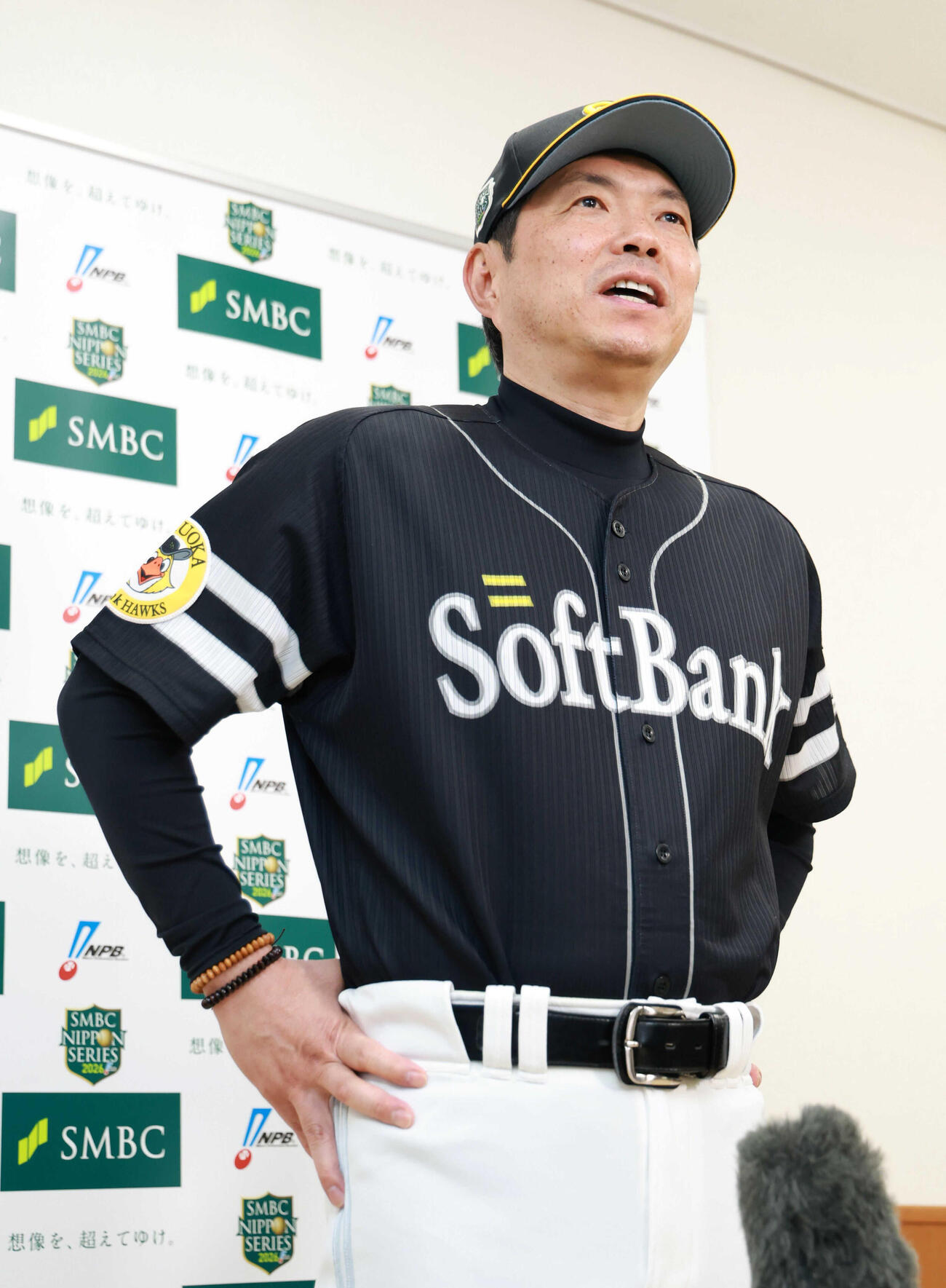 日本シリーズ開幕を前に打倒DeNAに燃えるソフトバンク小久保裕紀監督（代表撮影）