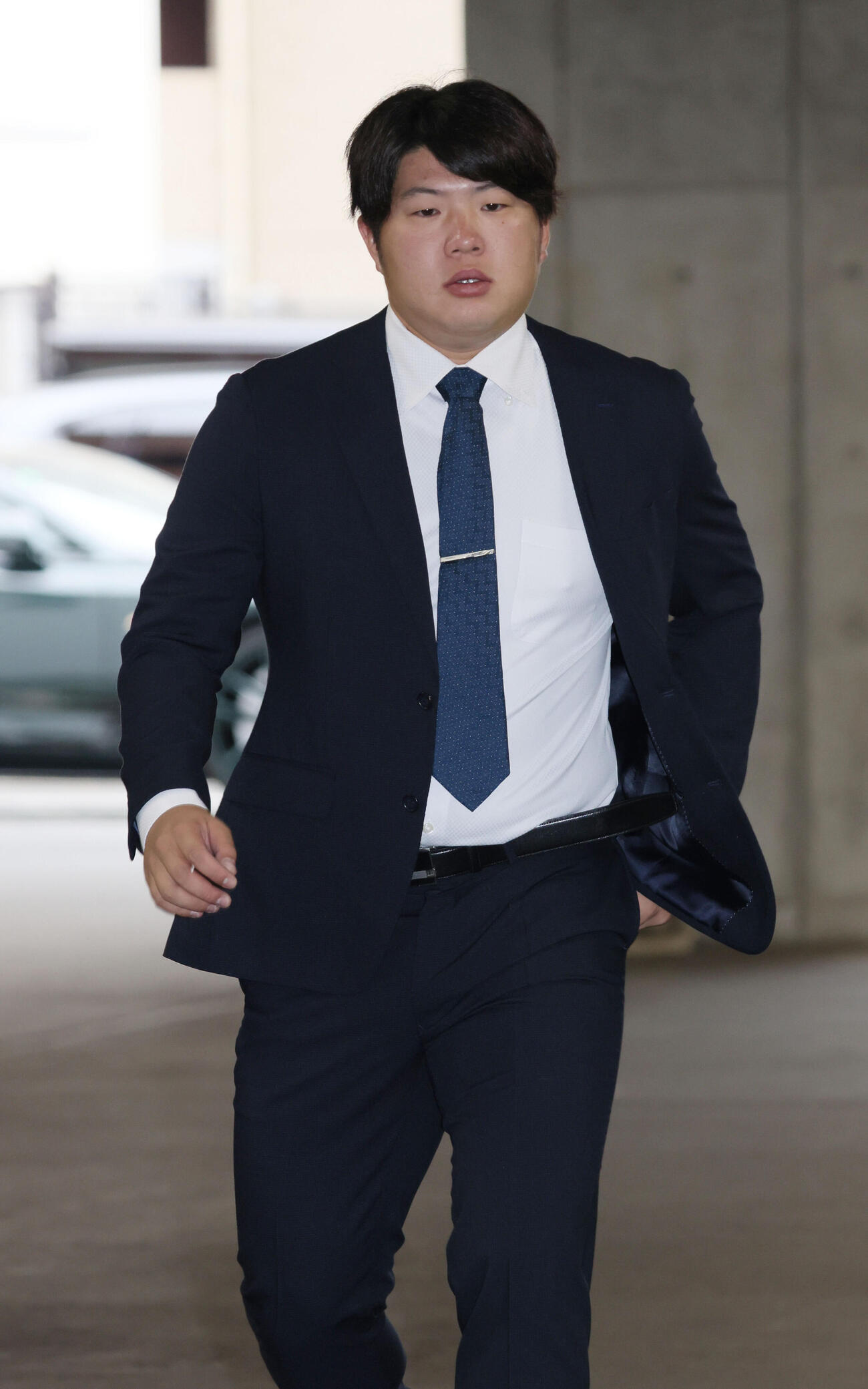戦力外通告を受けた広島松本竜也（撮影・加藤孝規）