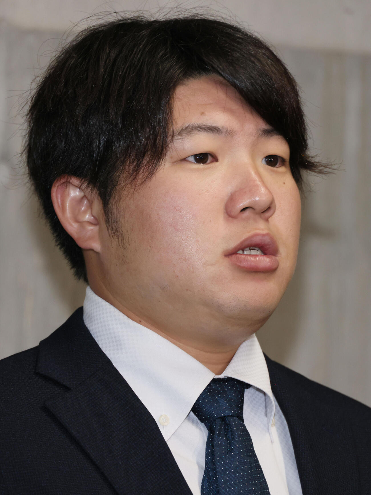 戦力外通告を受けた広島松本竜也（撮影・加藤孝規）
