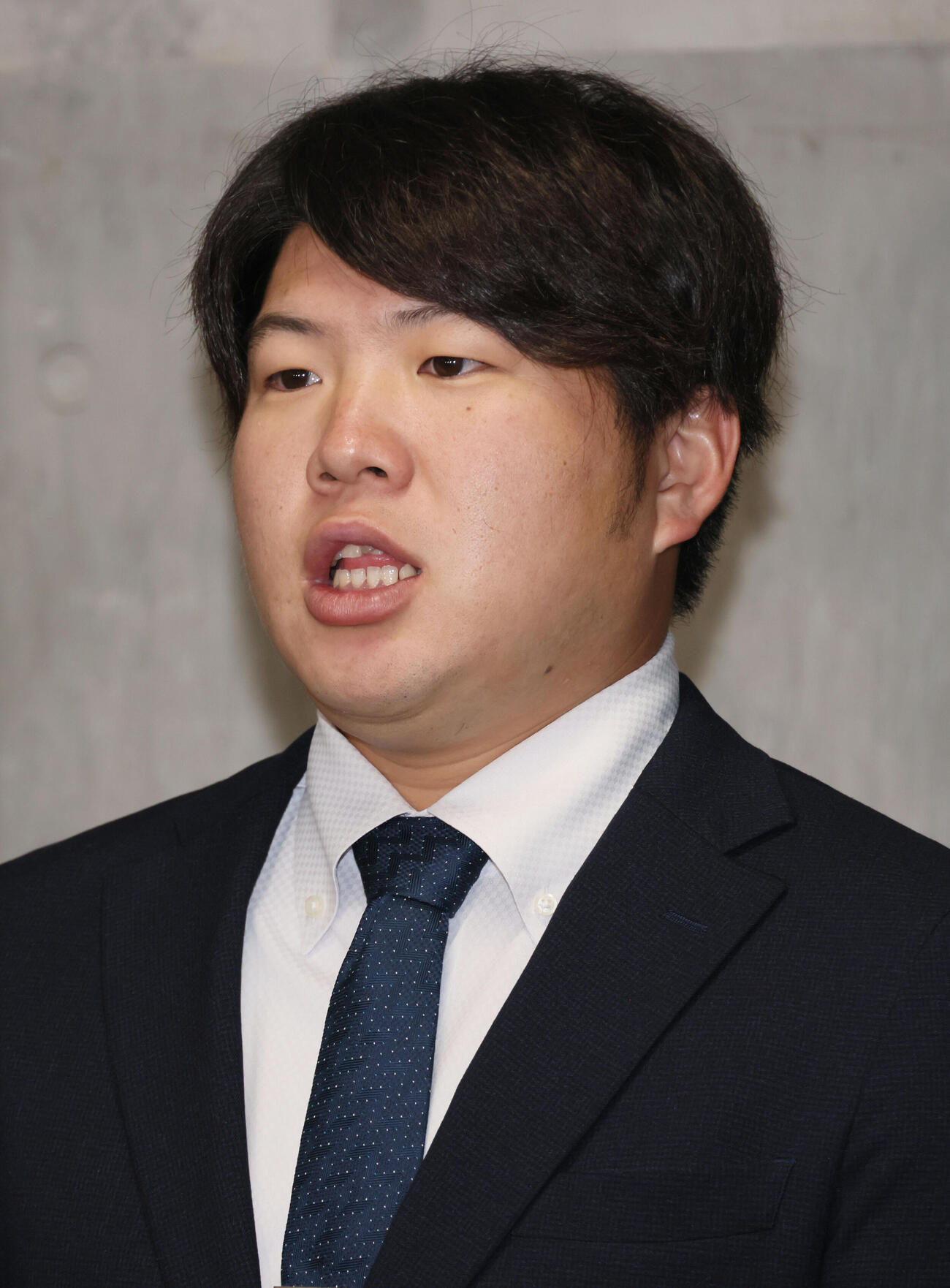 戦力外通告を受けた広島松本竜也（撮影・加藤孝規）