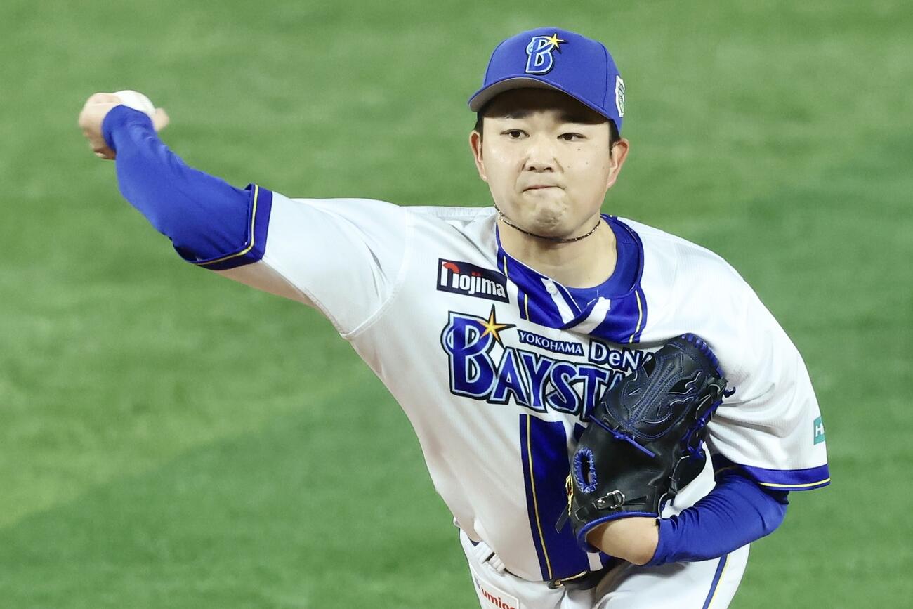 DeNA対ソフトバンク　先発登板で力投するDeNA石田裕太郎（撮影・河田真司）