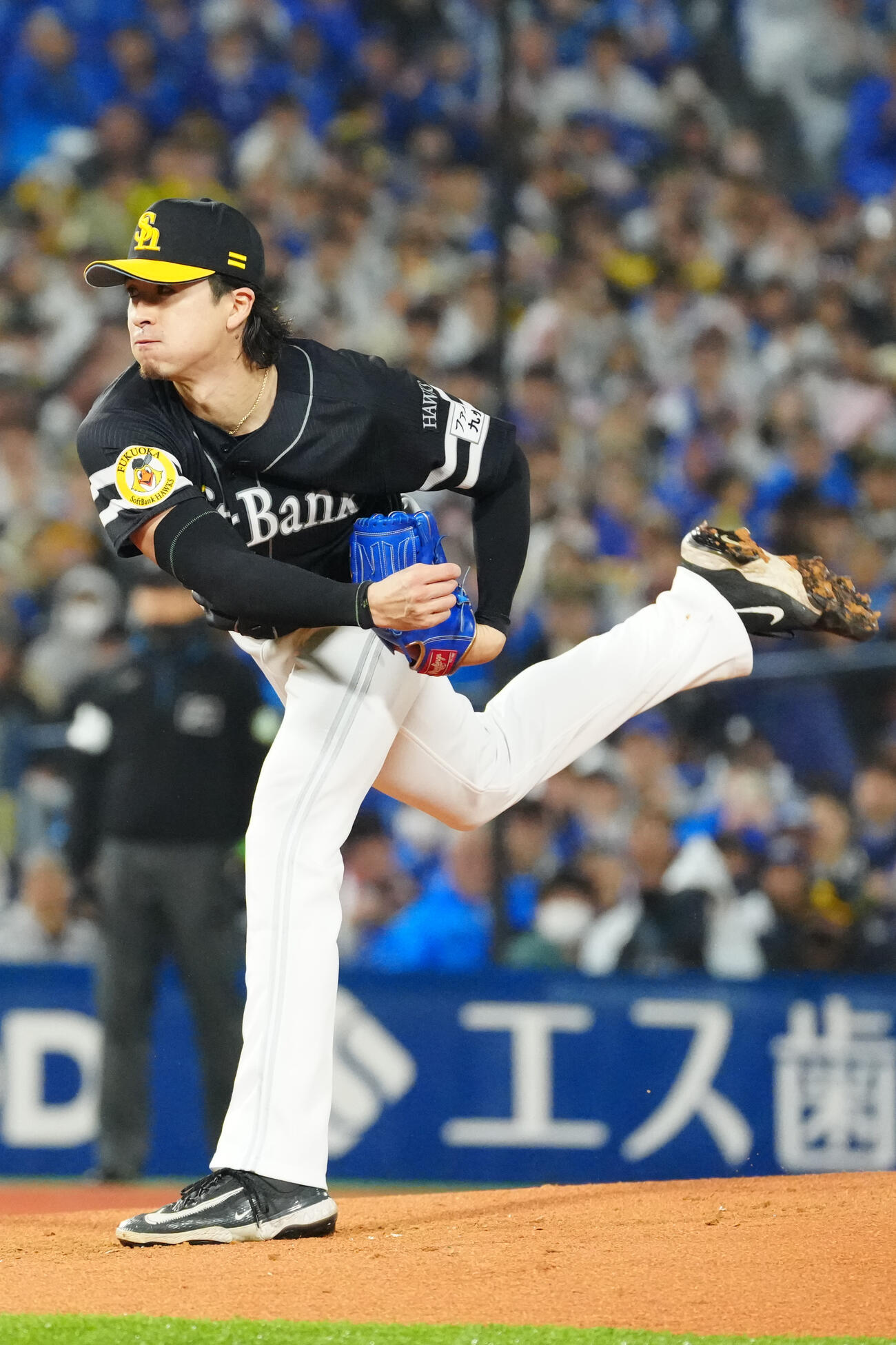 DeNA対ソフトバンク　ソフトバンク先発の上沢直之（撮影・江口和貴）