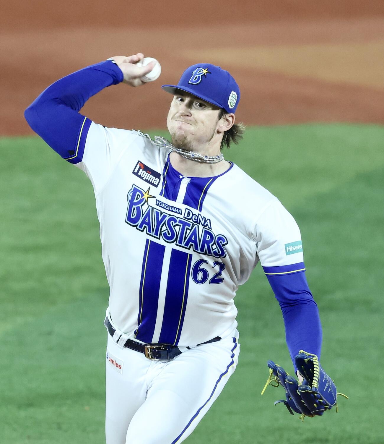DeNA対ソフトバンク　9回表、力投するレイノルズ（撮影・河田真司）