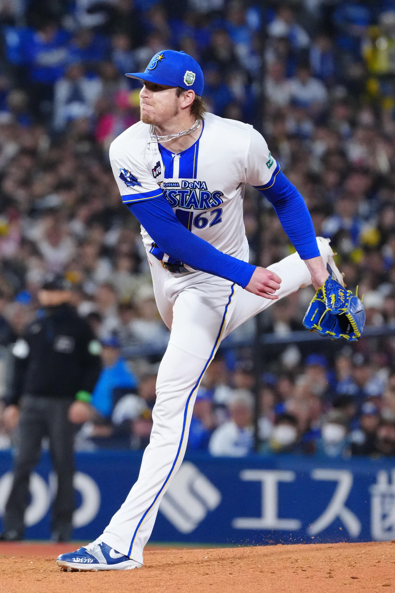 DeNA対ソフトバンク　DeNA4番手のショーン・レイノルズ（撮影・江口和貴）