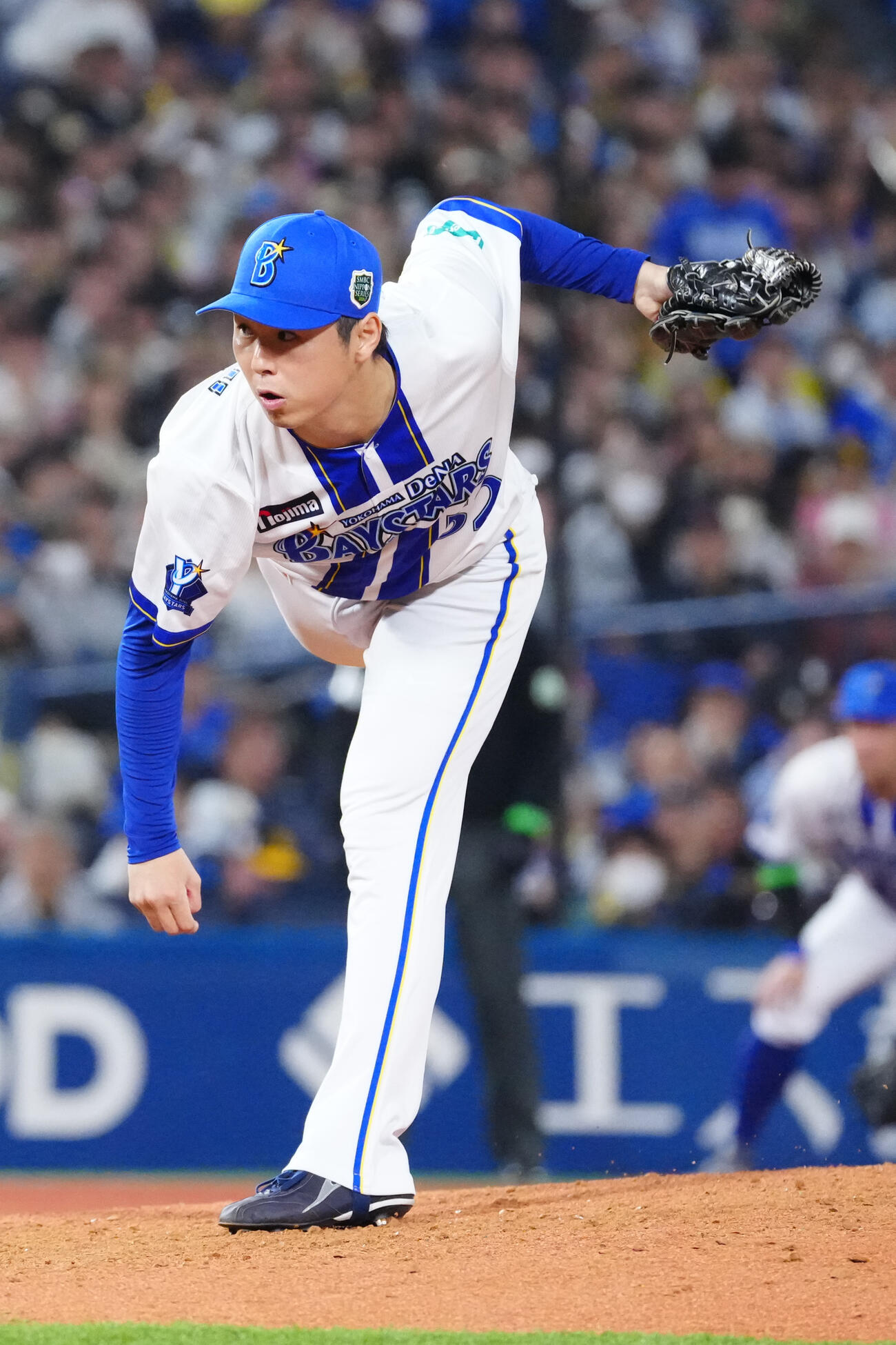 DeNA対ソフトバンク　DeNA5番手の浜地真澄（撮影・江口和貴）