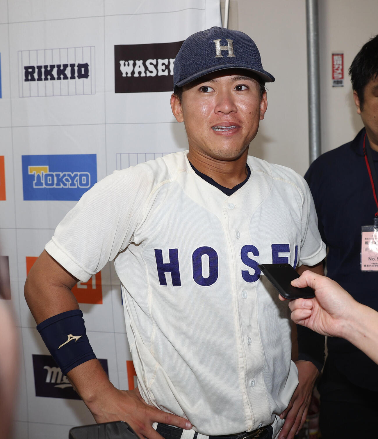 東大対法大　法大・藤森康淳は4打数無安打に終わる（撮影・柴田隆二）