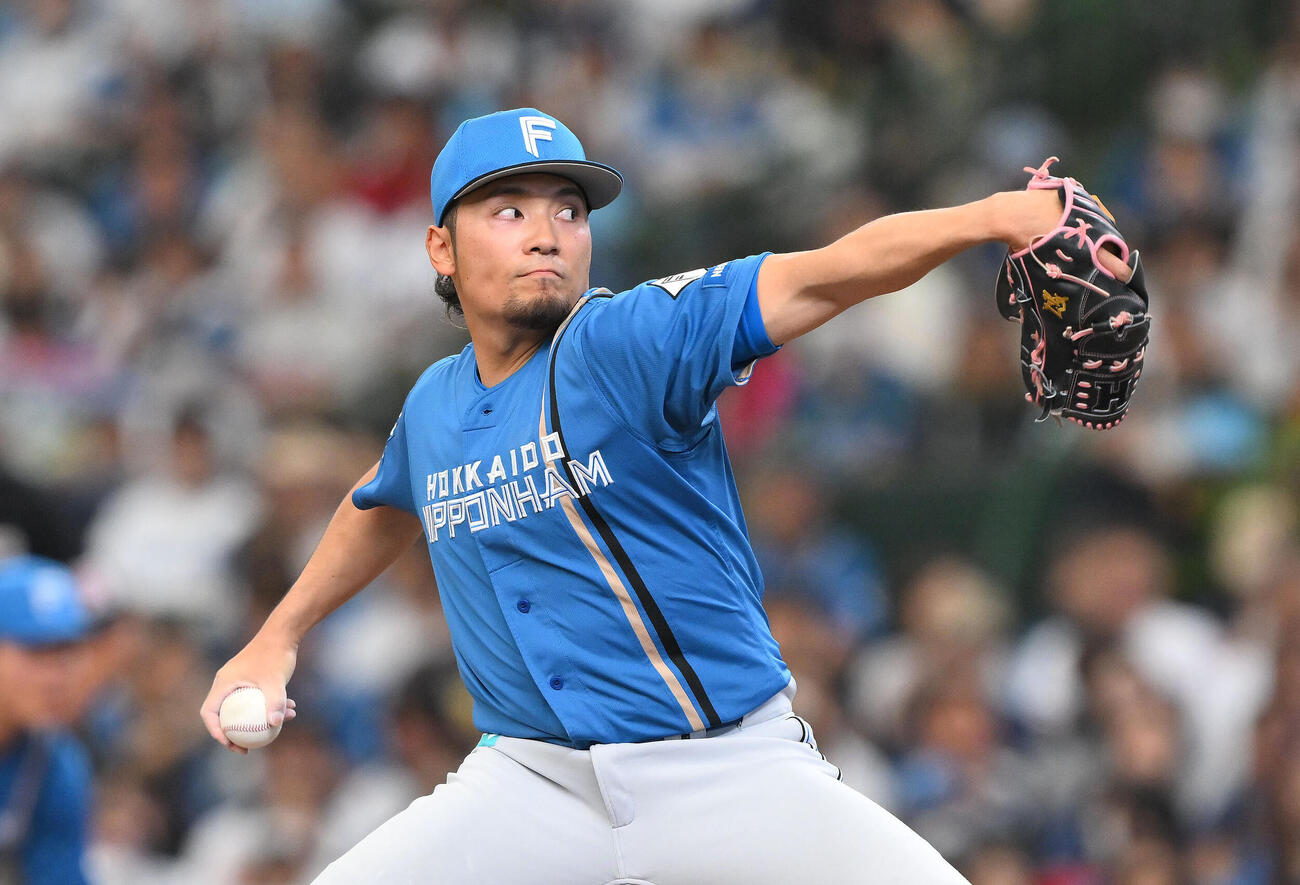 西武対日本ハム　日本ハム先発の伊藤大海（撮影・滝沢徹郎）