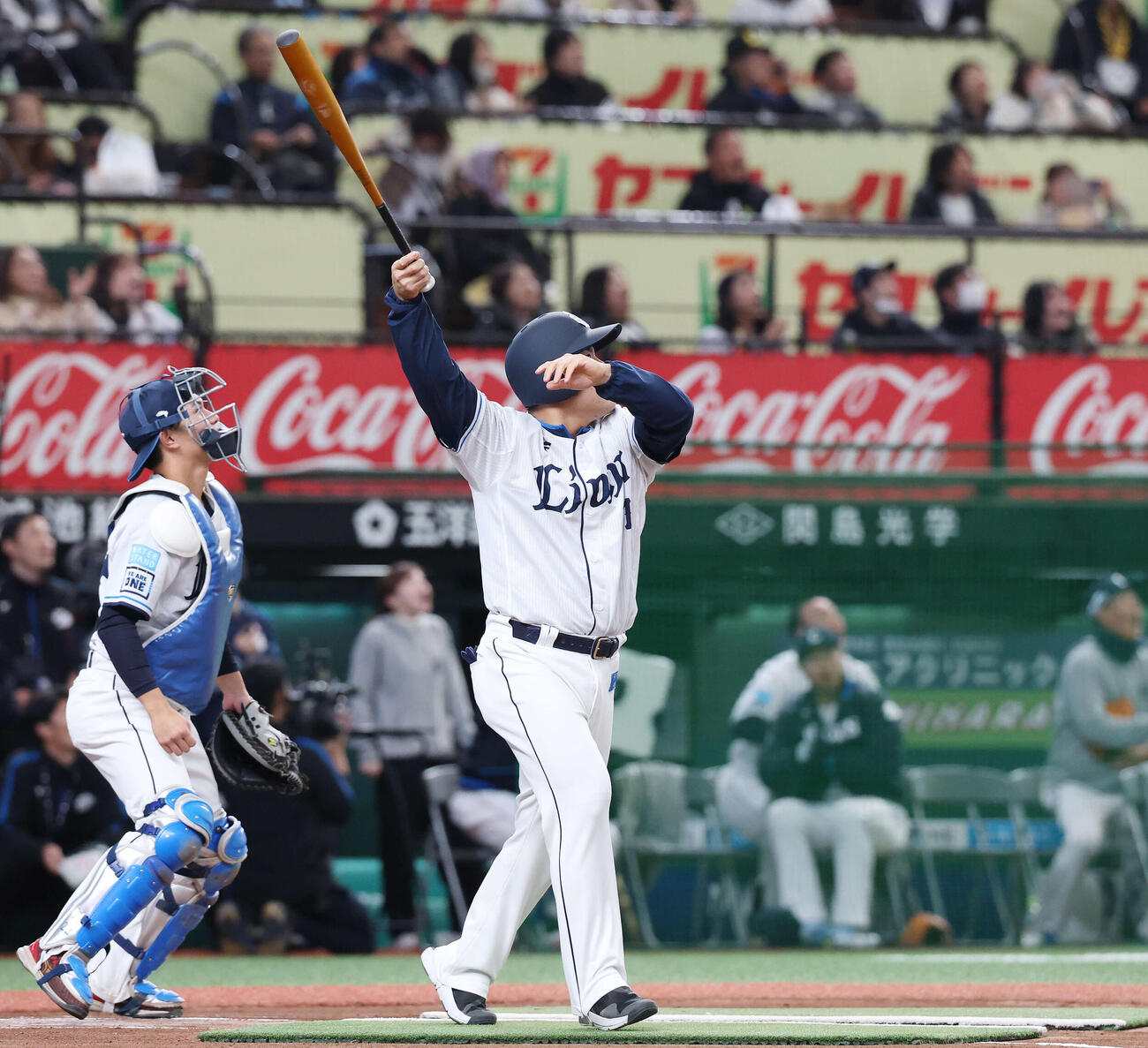 昨年の「圧倒的エンタメベースボール！」で適時三塁打を放った平良海馬