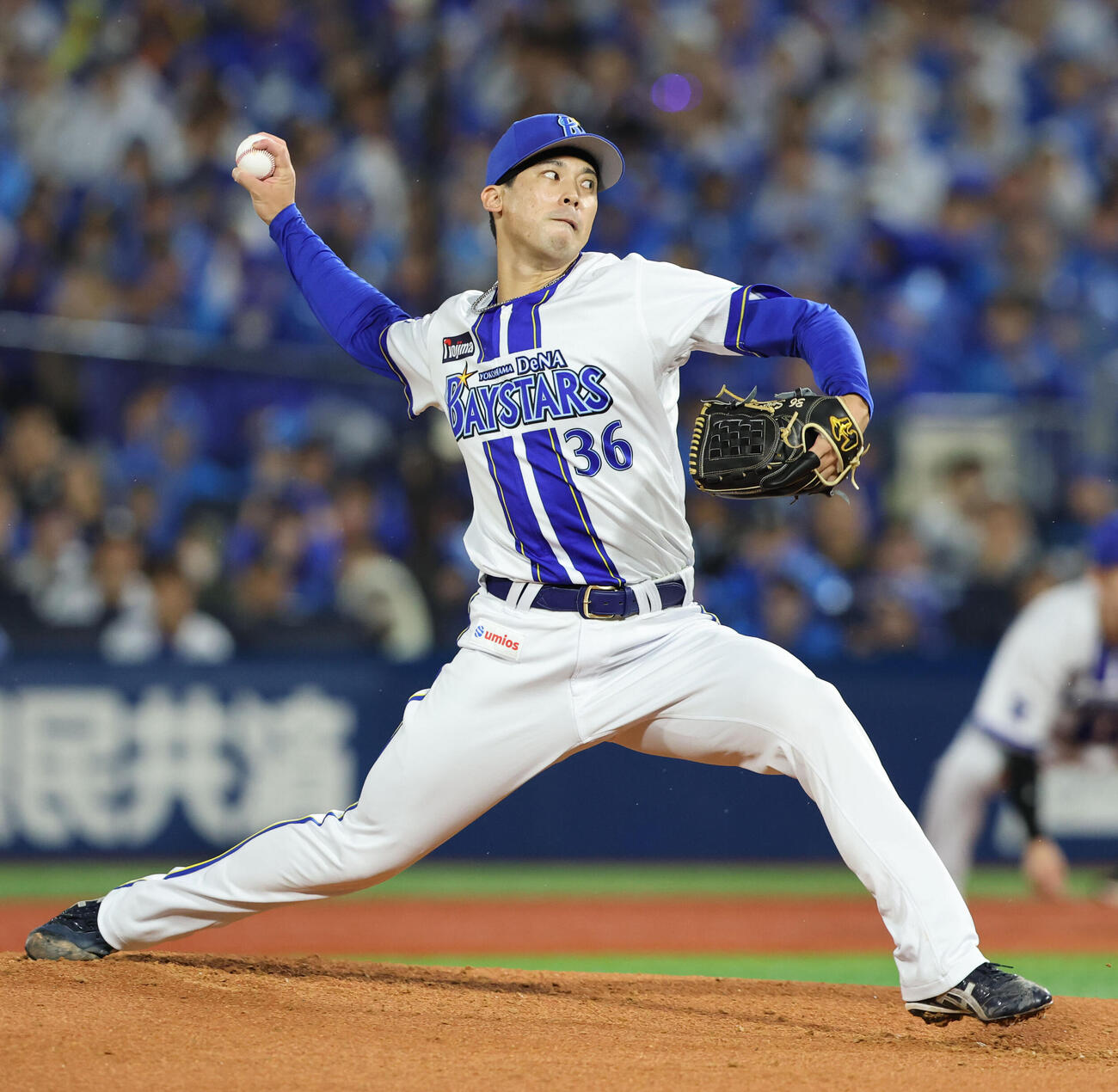 DeNA対ソフトバンク　DeNA先発の尾形崇斗（撮影・梅根麻紀）