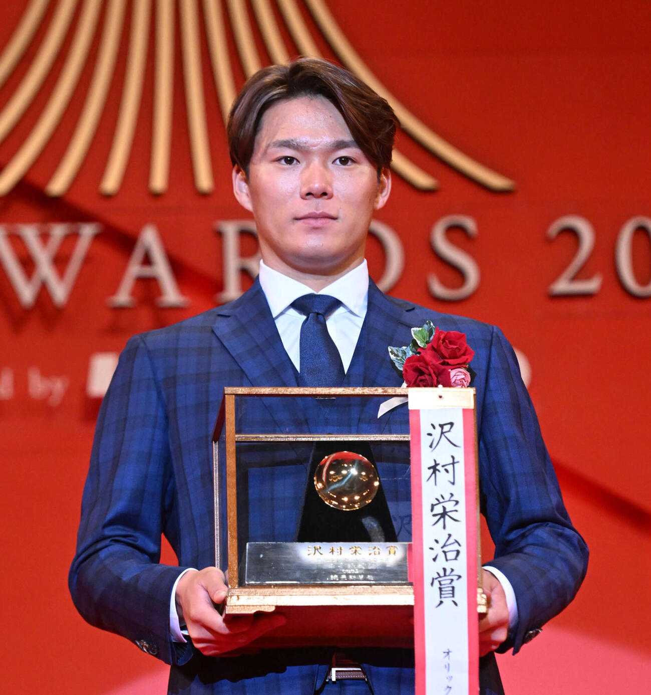 沢村栄治賞を受賞した山本由伸（2023年11月28日撮影）