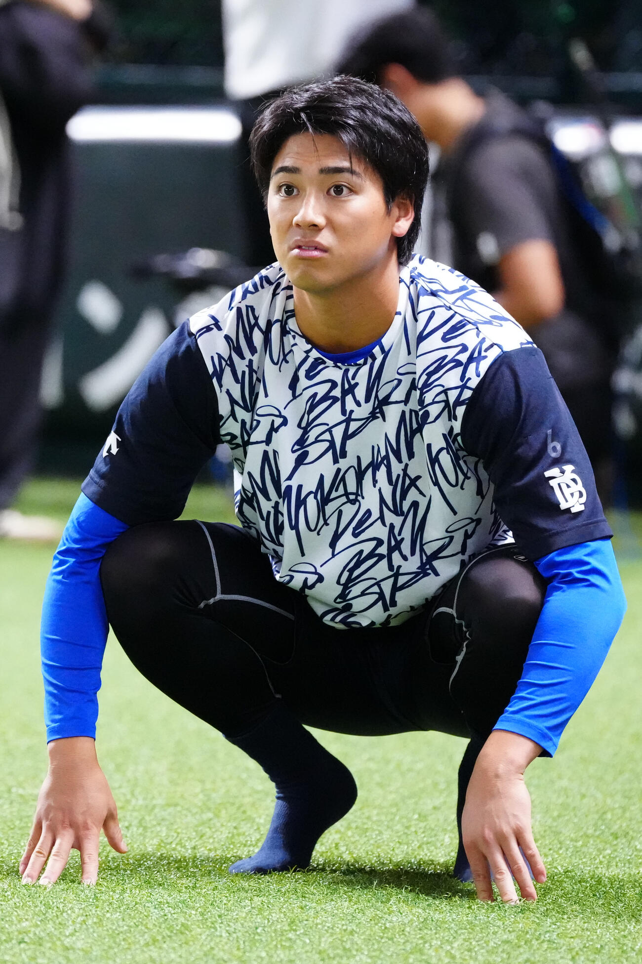ソフトバンク対DeNA　試合前、合流したDeNA森敬斗（撮影・江口和貴）