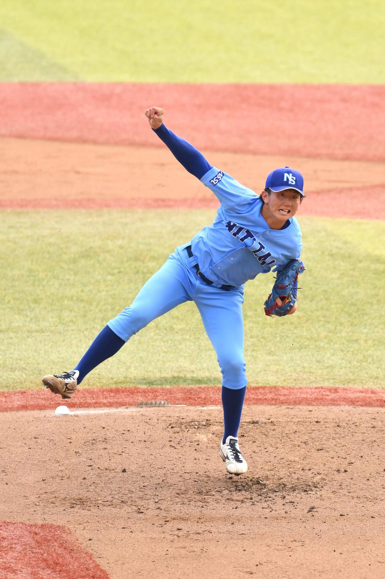 日体大対筑波大　日体大先発の阪神ドラフト2位馬場拓海（撮影・滝沢徹郎）